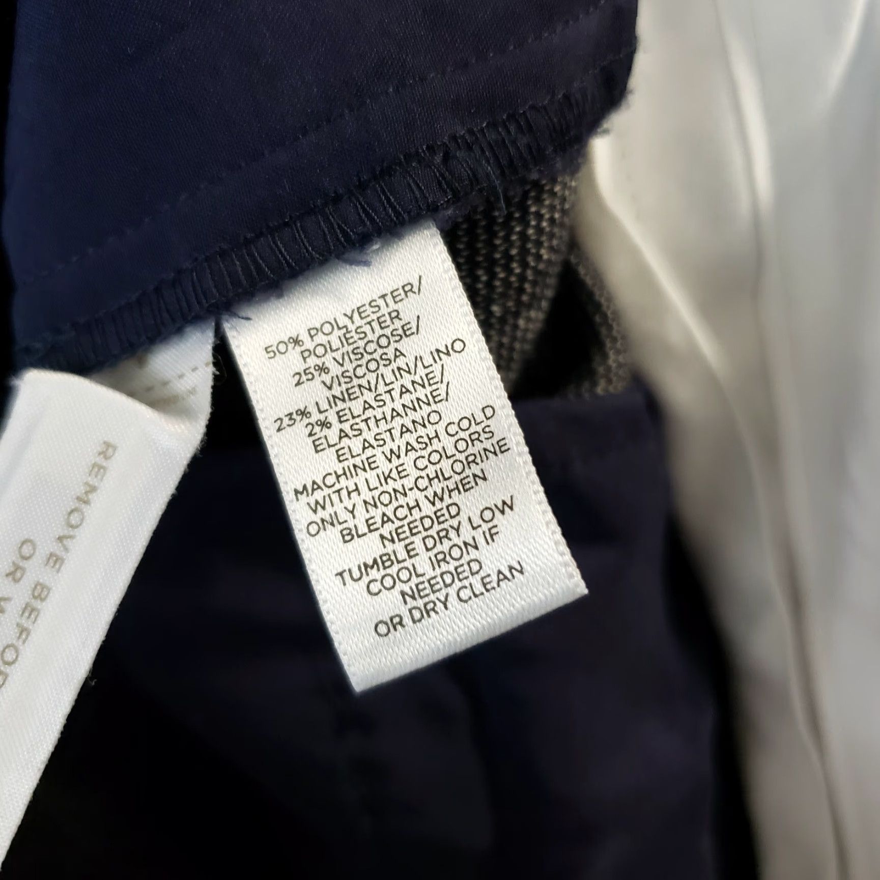 Ann Taylor Ann Taylor LOFT Womens Pants Sz 4 Blue Linen Blend Mid Rise Size 27" / US 4 / IT 40 - 8 Thumbnail