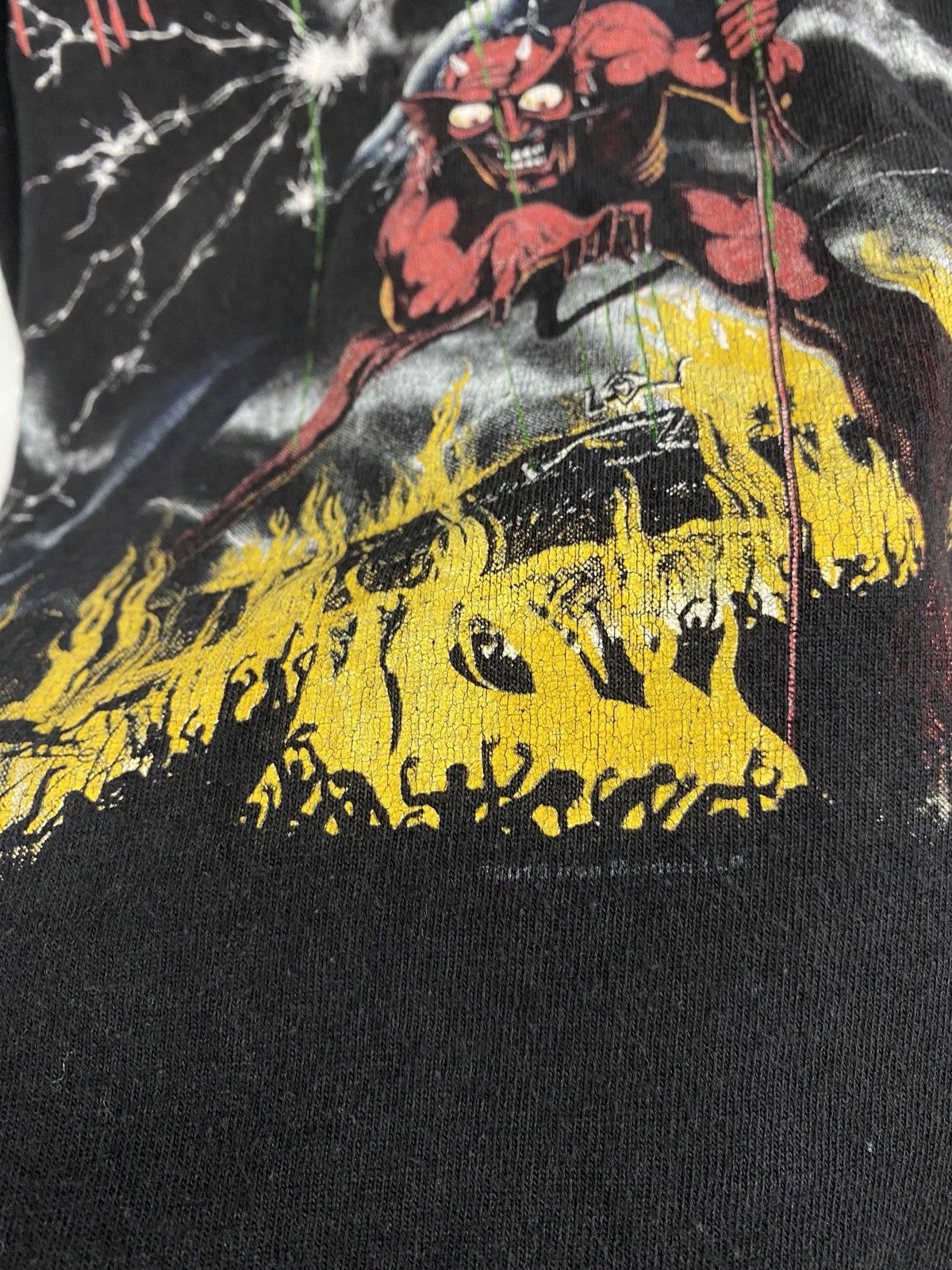 Iron Maiden 🇺🇸 ☠️ Vintage Y2K Iron Maiden Death Skull Skeleton Rare Retro Size US L / EU 52-54 / 3 - 5 Thumbnail
