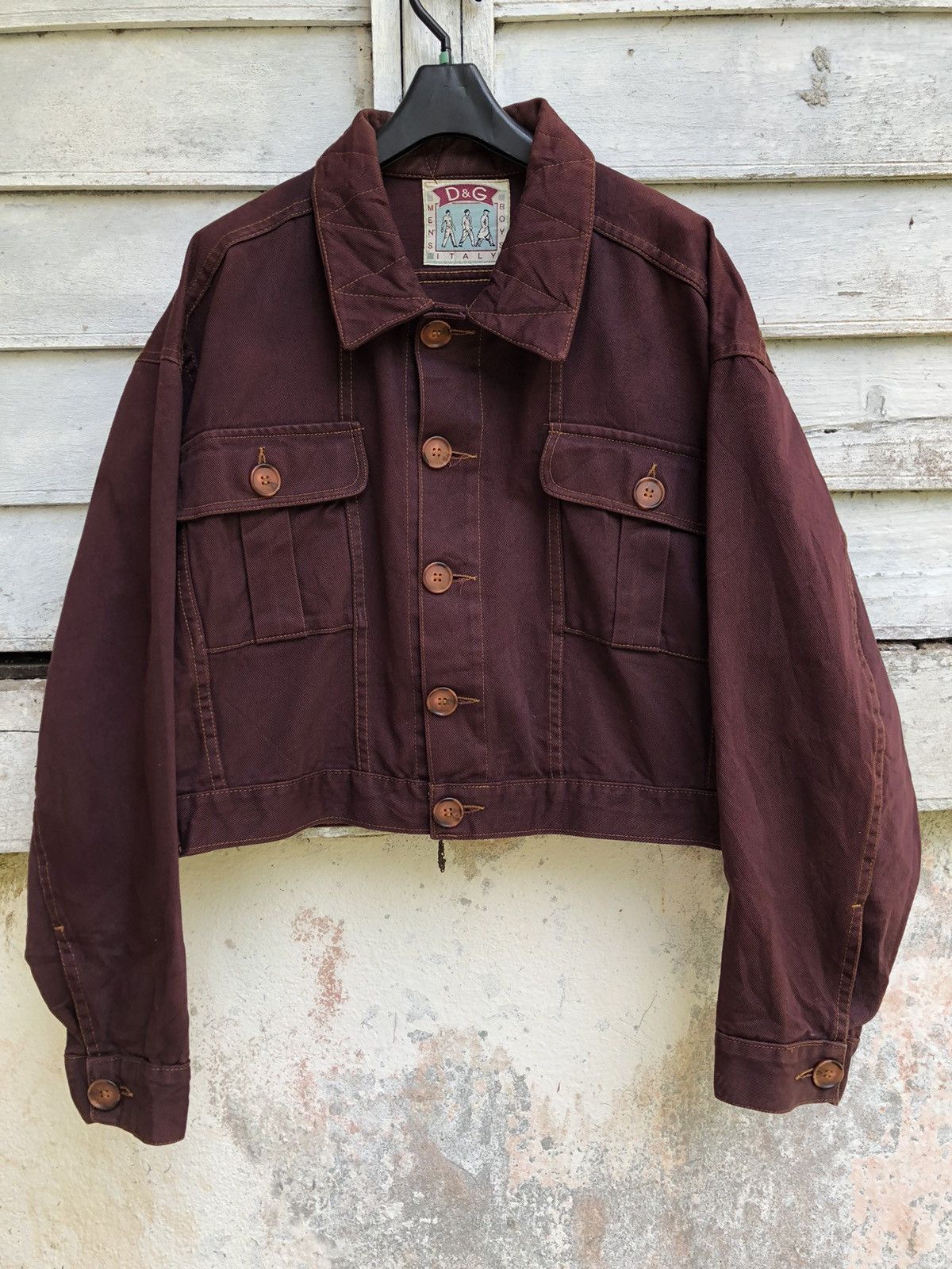 Dolce & Gabbana × Vintage Dolce & Gabbana Mens Boys Cropped Denim Jacket Size US M / EU 48-50 / 2 - 1 Thumbnail