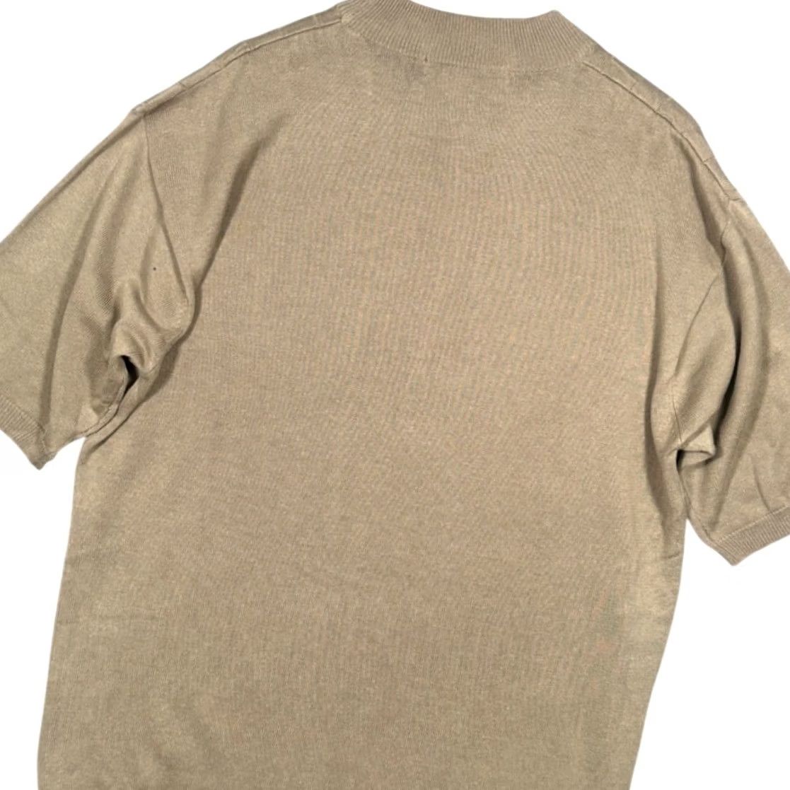Vintage Irvine Park Mens Sweater Taupe Mock Neck Short Sleeve Knit XL Mens Size US XL / EU 56 / 4 - 2 Thumbnail
