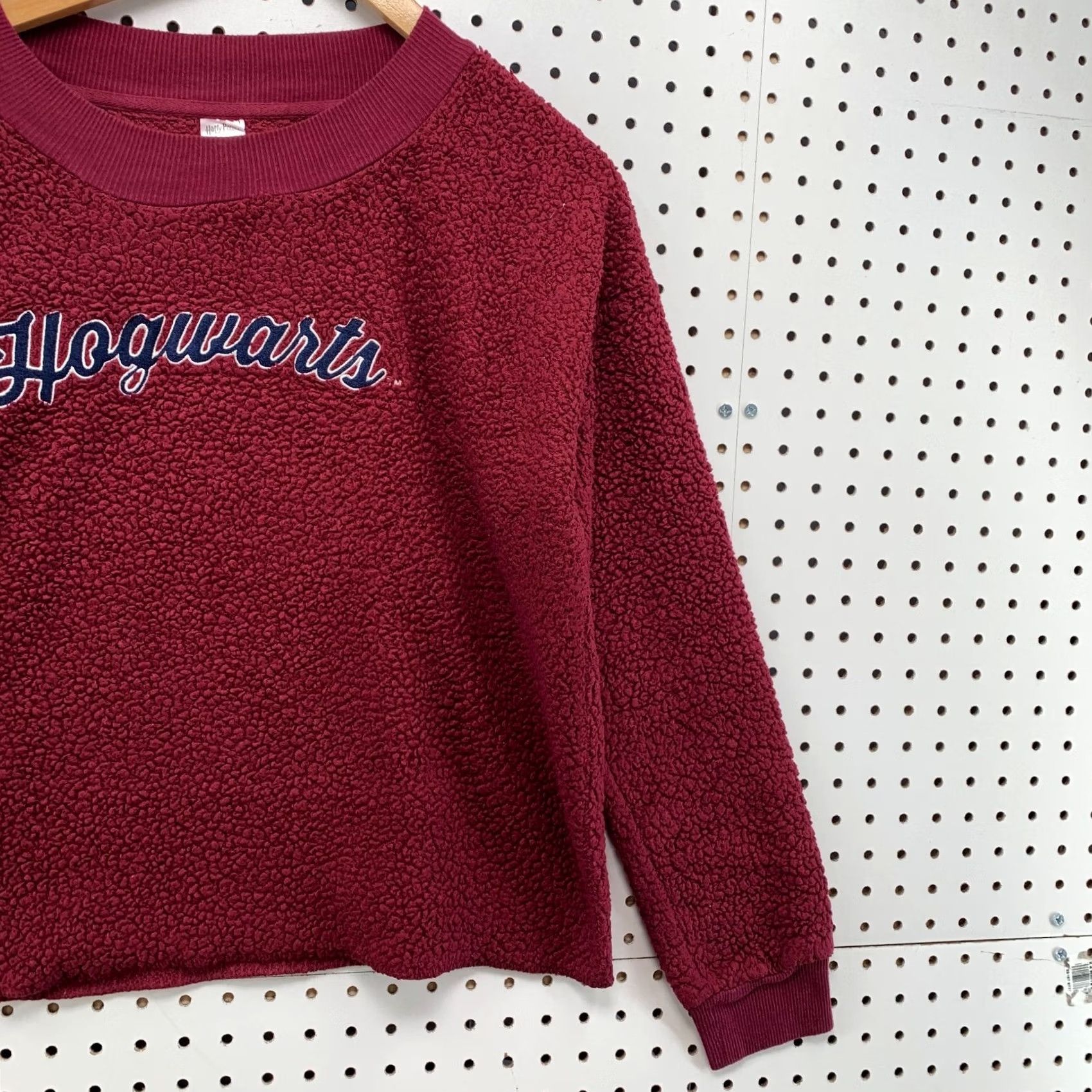Vintage Harry Potter Shirt Womens XL Red Hogwarts Sherpa Sleepwear Sweatshirt Maroon 5x23 Size XL / US 12-14 / IT 48-50 - 4 Thumbnail