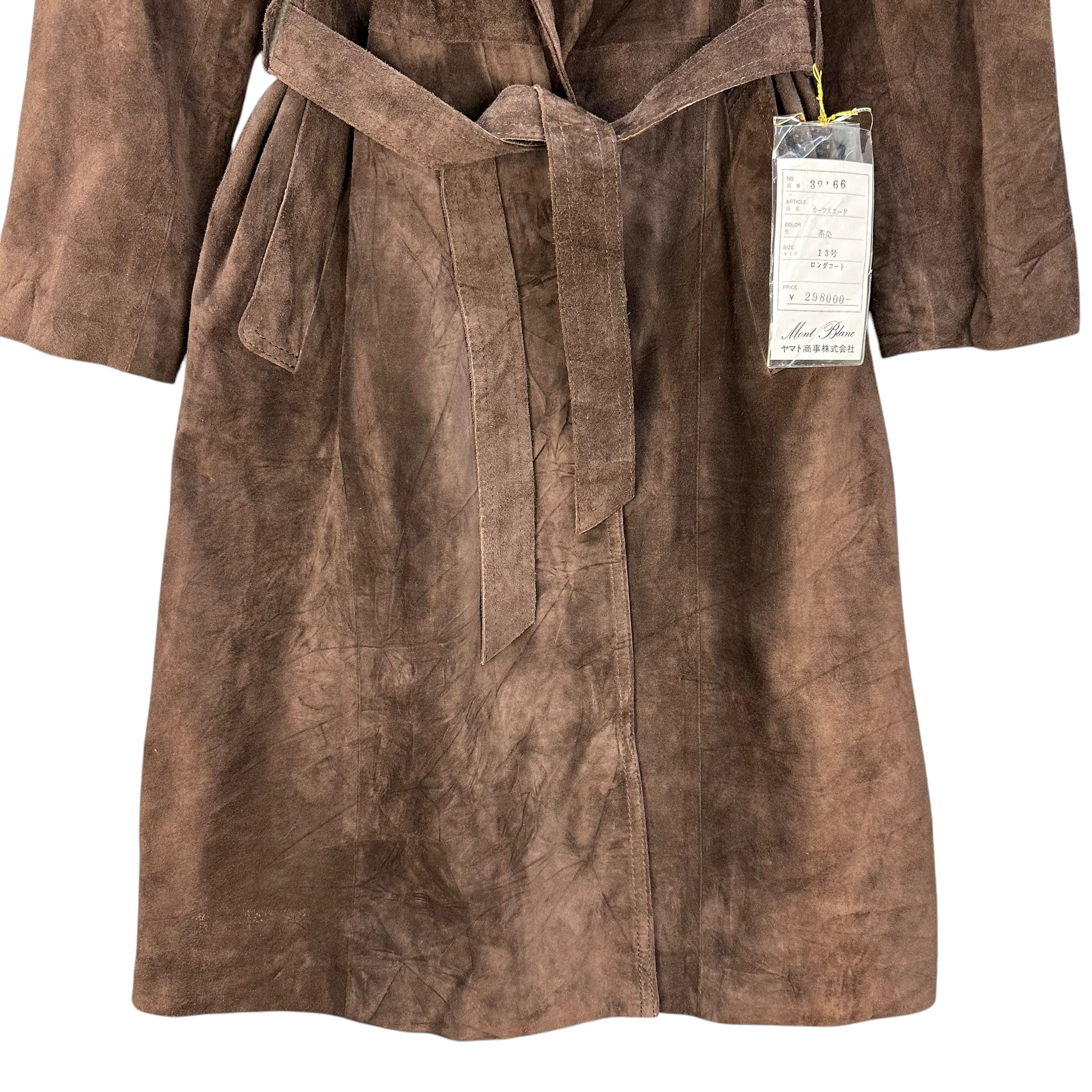 Montblanc 90’s NWT MONT BLANC Fur Shawl Calf Suede Long Coat #A64-1540 Size M / US 6-8 / IT 42-44 - 3 Thumbnail