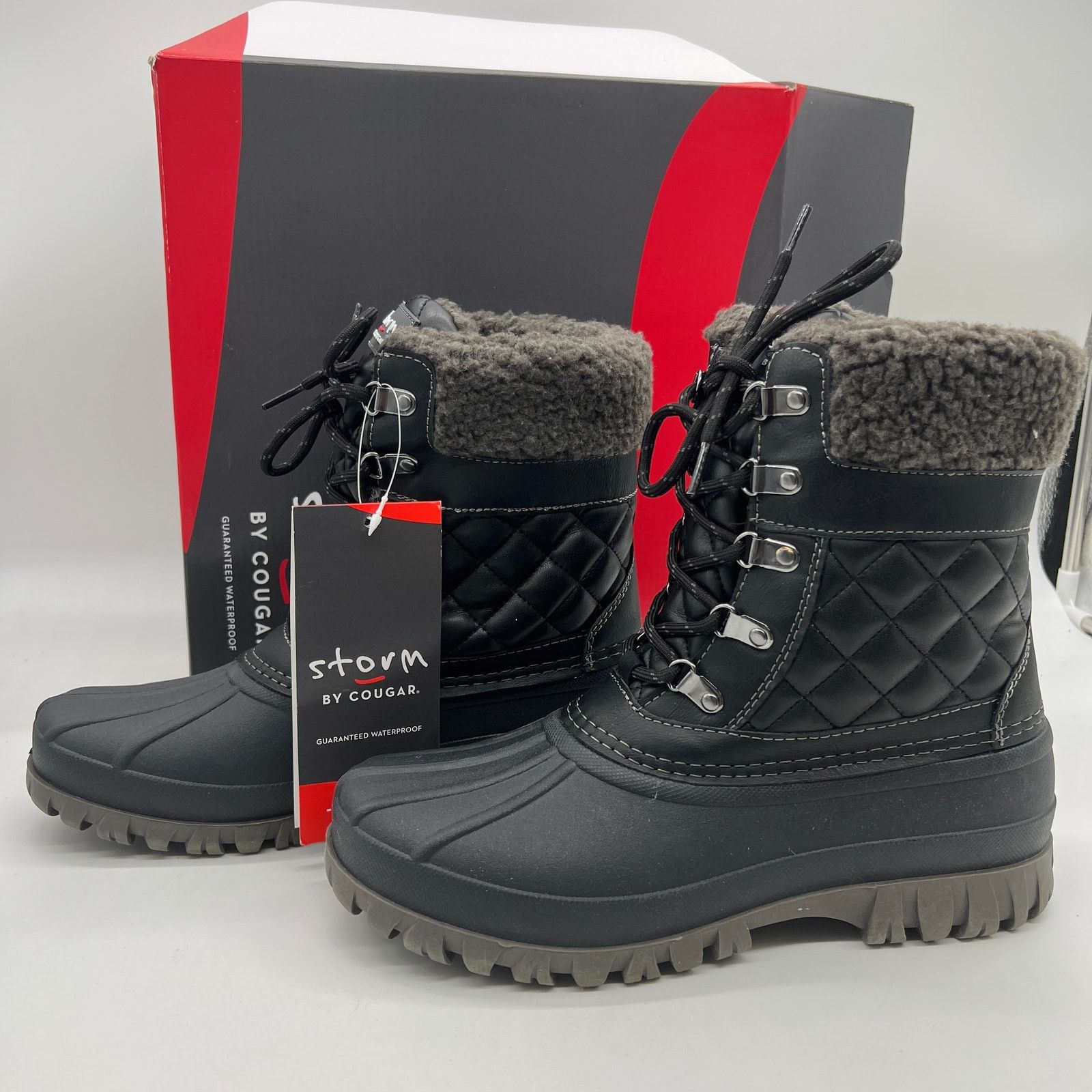 Other Cougar Waterproof Winter Boots Size 10 Wide Black Quilt Size US 10 / IT 40 - 7 Thumbnail