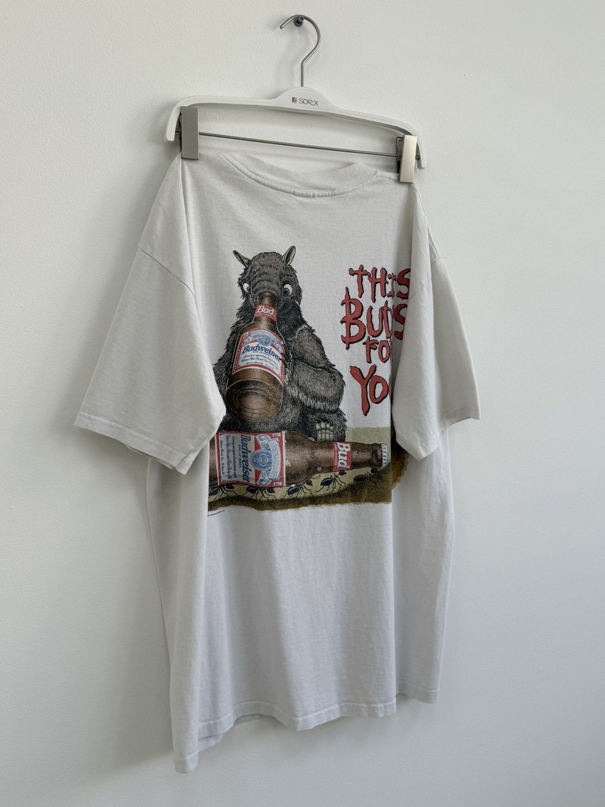 Vintage Vintage 1995 Budwiser Graphic T-Shirt Size US XL / EU 56 / 4 - 9 Thumbnail