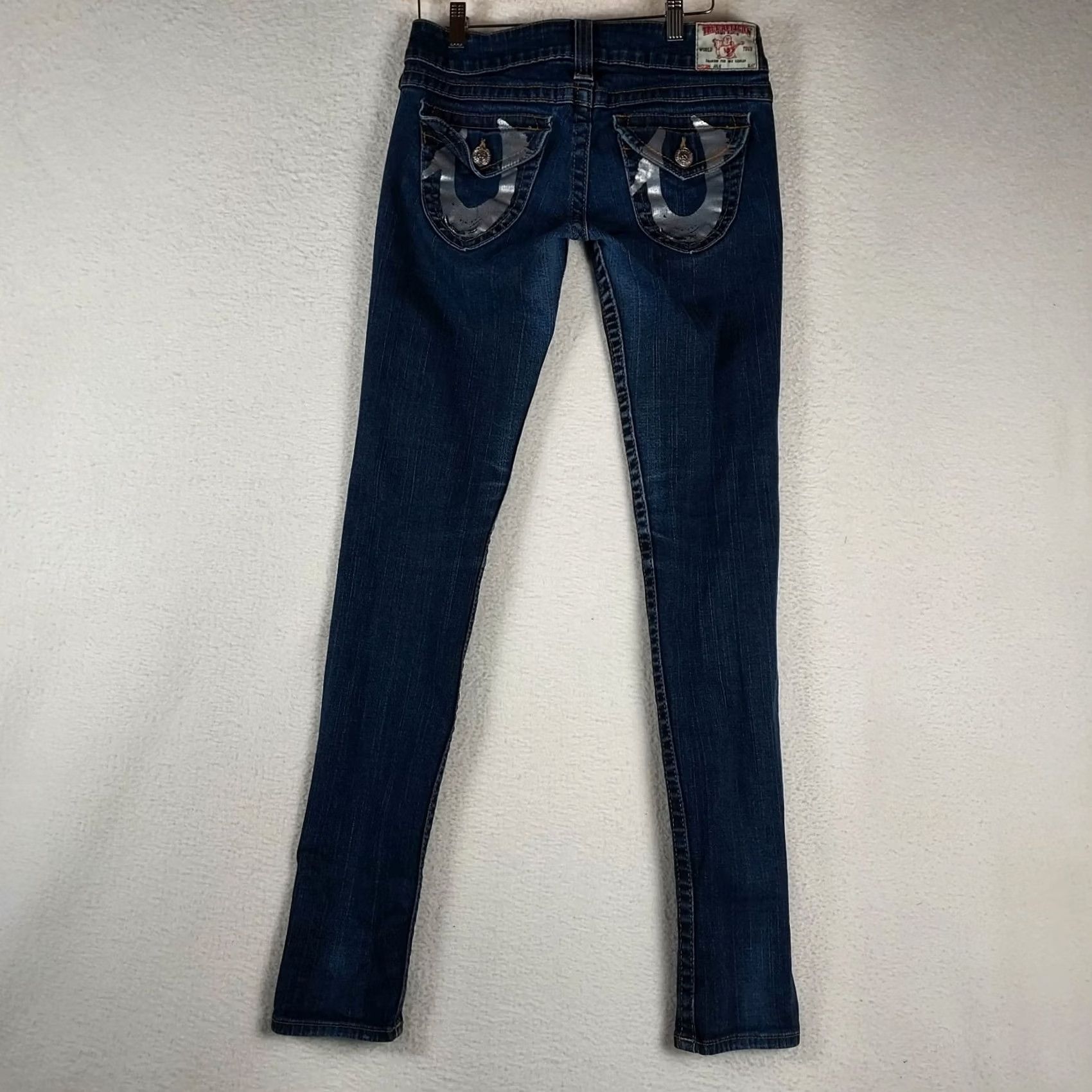 True Religion True Religion Women’s Jeans 28 Skinny Medium Wash Stretch Denim 5-Pocket Logo Low Rise Made in USA Size 28" / US 6 / IT 42 - 2 Thumbnail