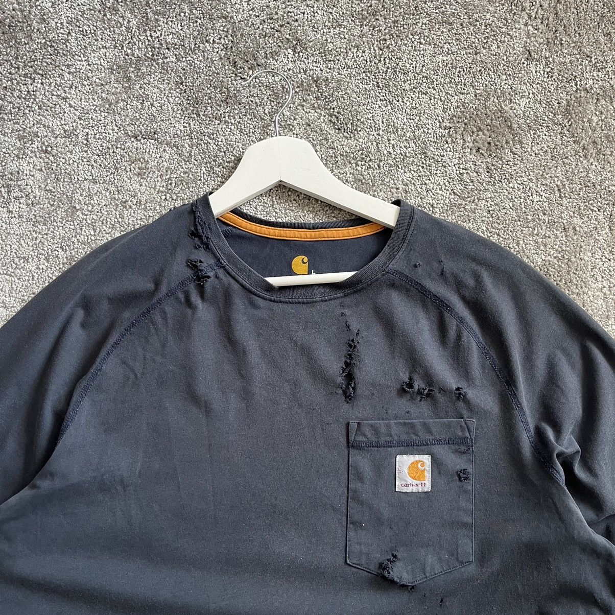 Carhartt Vintage Trashed Faded Carhartt Long Sleeve Size US L / EU 52-54 / 3 - 3 Thumbnail