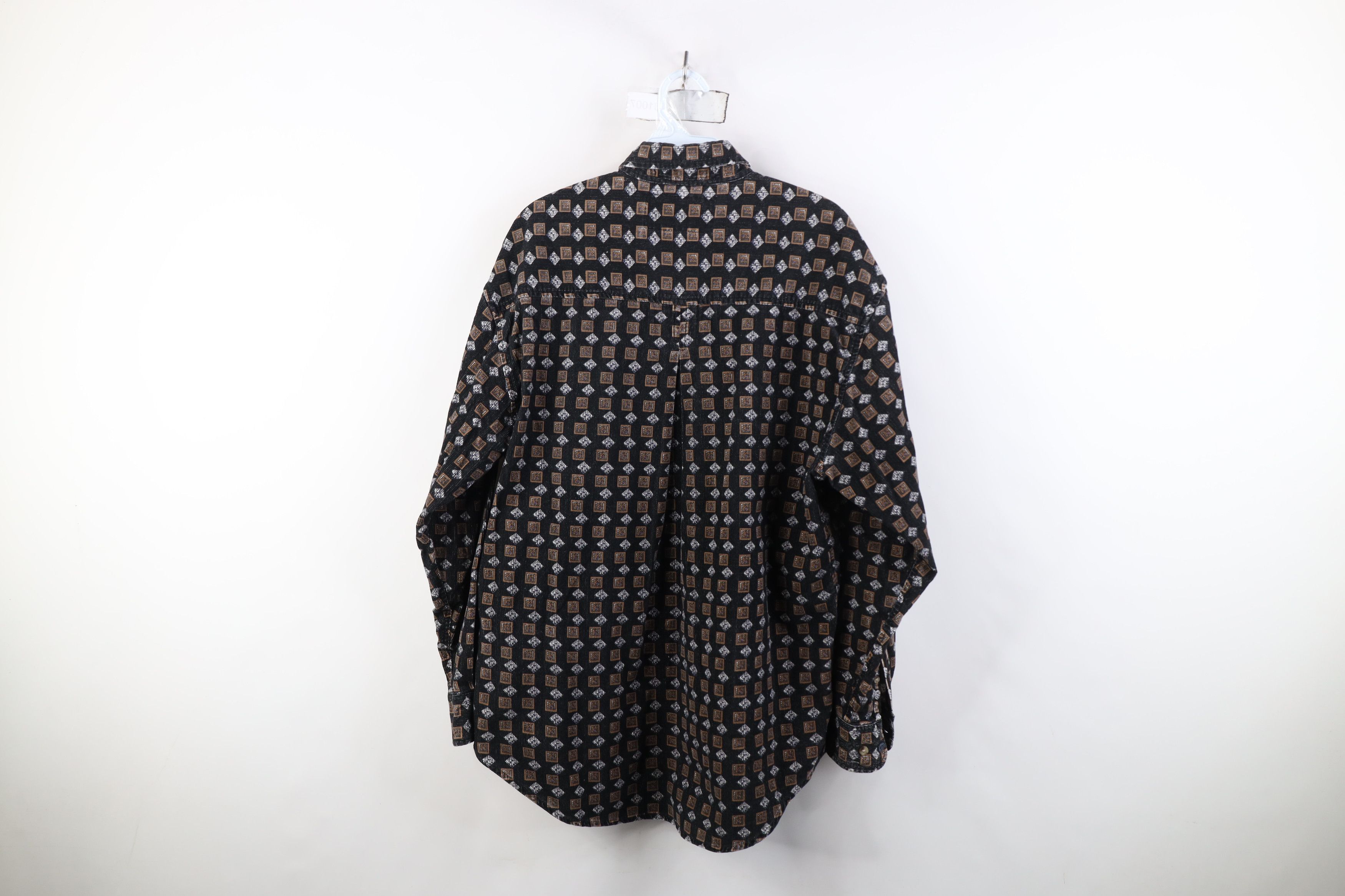 Vintage Vintage 90s Streetwear Diamond Corduroy Button Down Shirt Size US M / EU 48-50 / 2 - 10 Thumbnail
