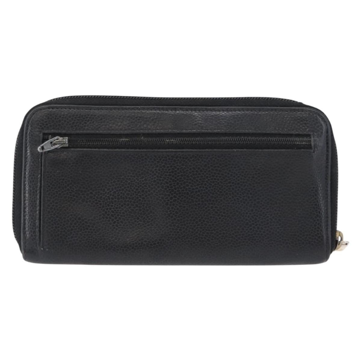 Chanel Chanel Long Wallet Caviar Skin Black CC Size ONE SIZE - 2 Thumbnail