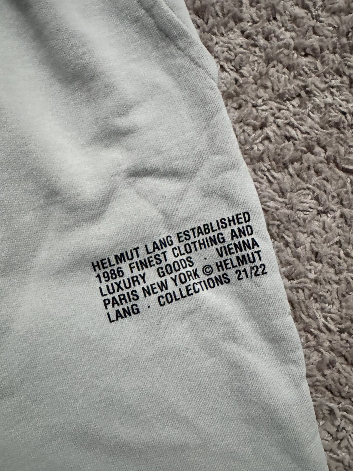 Helmut Lang Size XL Helmut Lang Sweatpants with graphic print. Baby Blue Size US 34 / EU 50 - 4 Thumbnail