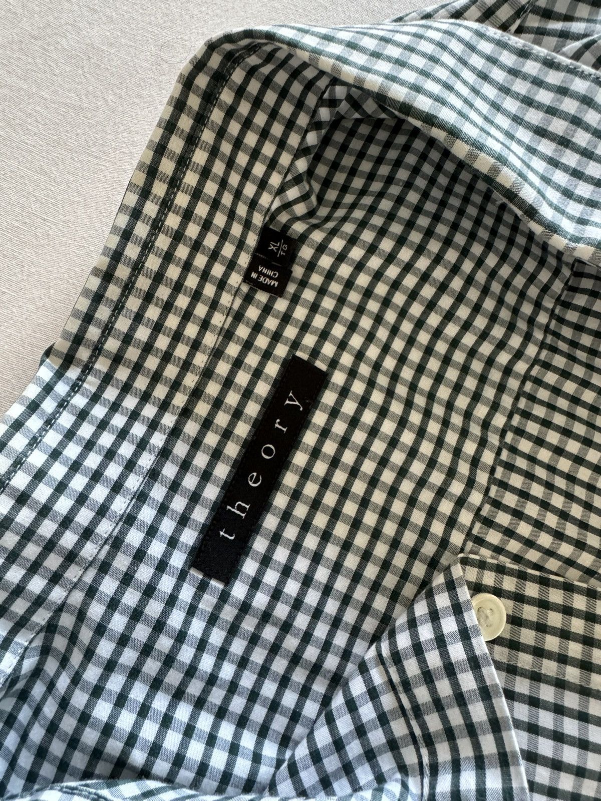 Theory Theory XL plaid black white classic long sleeve button shirt Size US XL / EU 56 / 4 - 4 Thumbnail