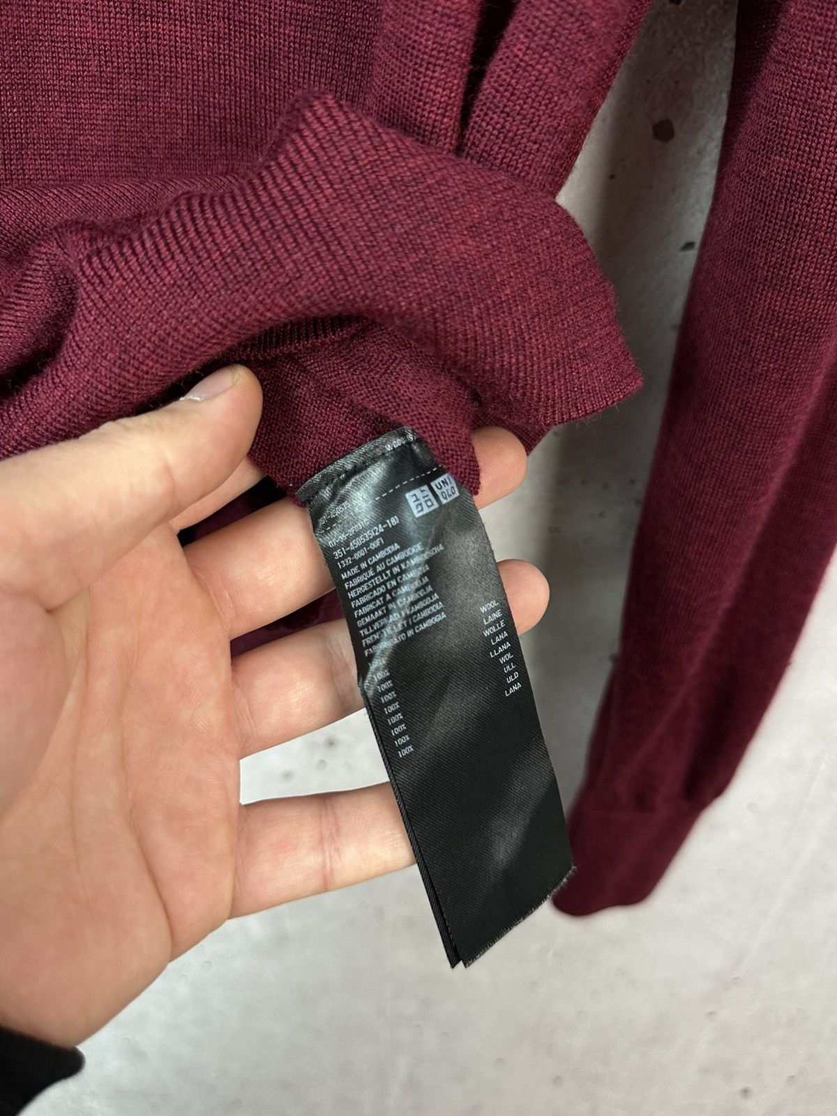 Uniqlo Uniqlo Wool Knit Burgundy Long Sleeve Crew Neck Sweater Size US S / EU 44-46 / 1 - 10 Thumbnail