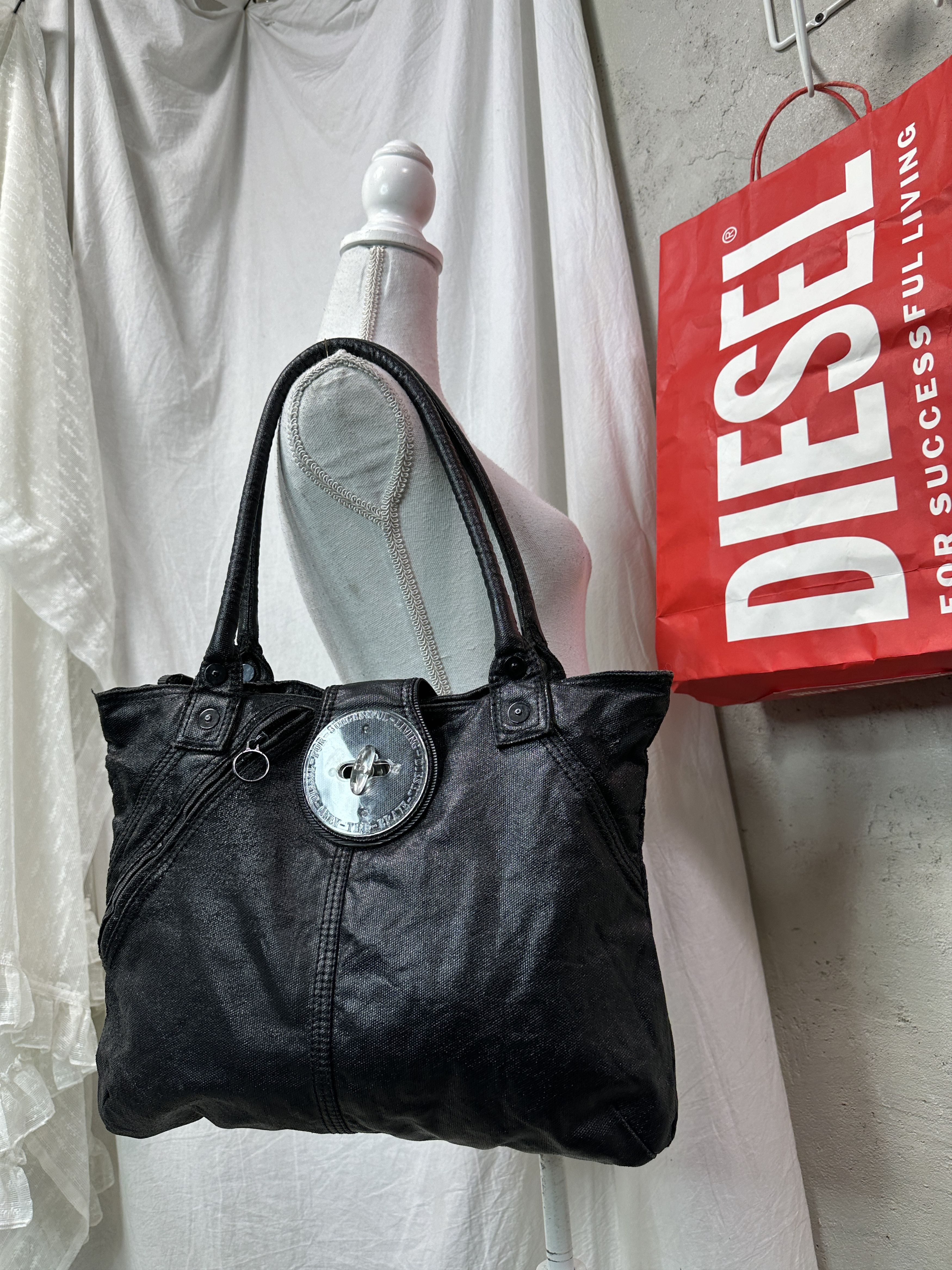 Diesel Vintage Diesel Transparent Turn Lock Shoulder Bag 00s | Grailed