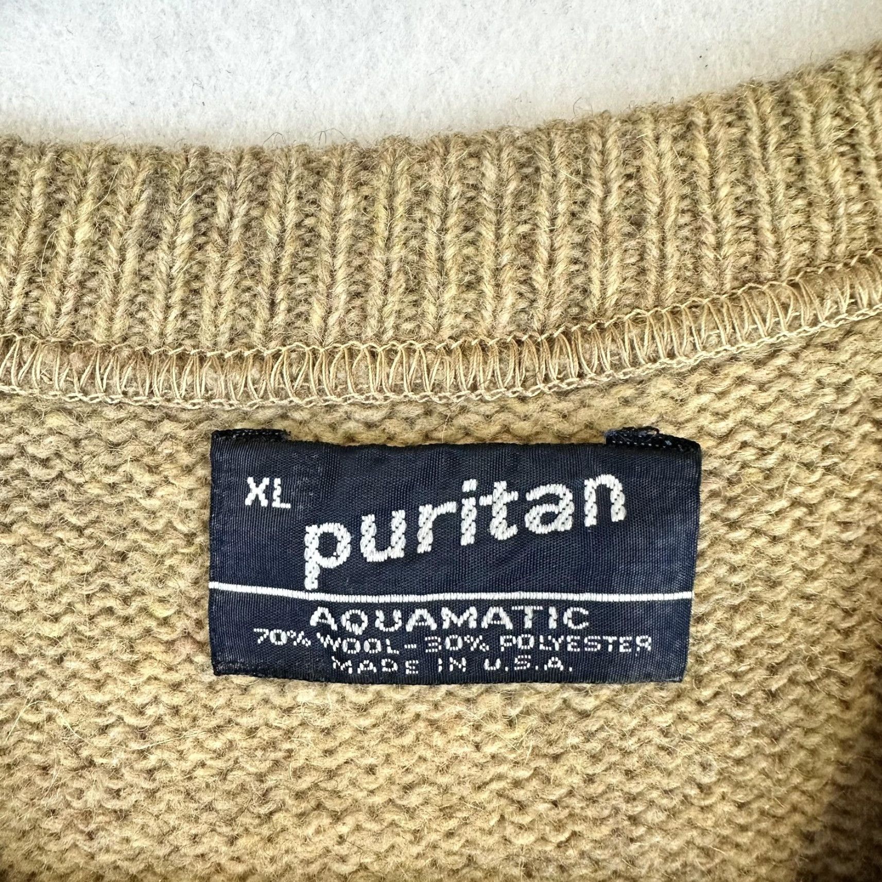 Vintage VINTAGE Puritan Sweater Vest Mens XL Brown Beige Wool Blend Pullover USA 90s Size US XL / EU 56 / 4 - 4 Thumbnail