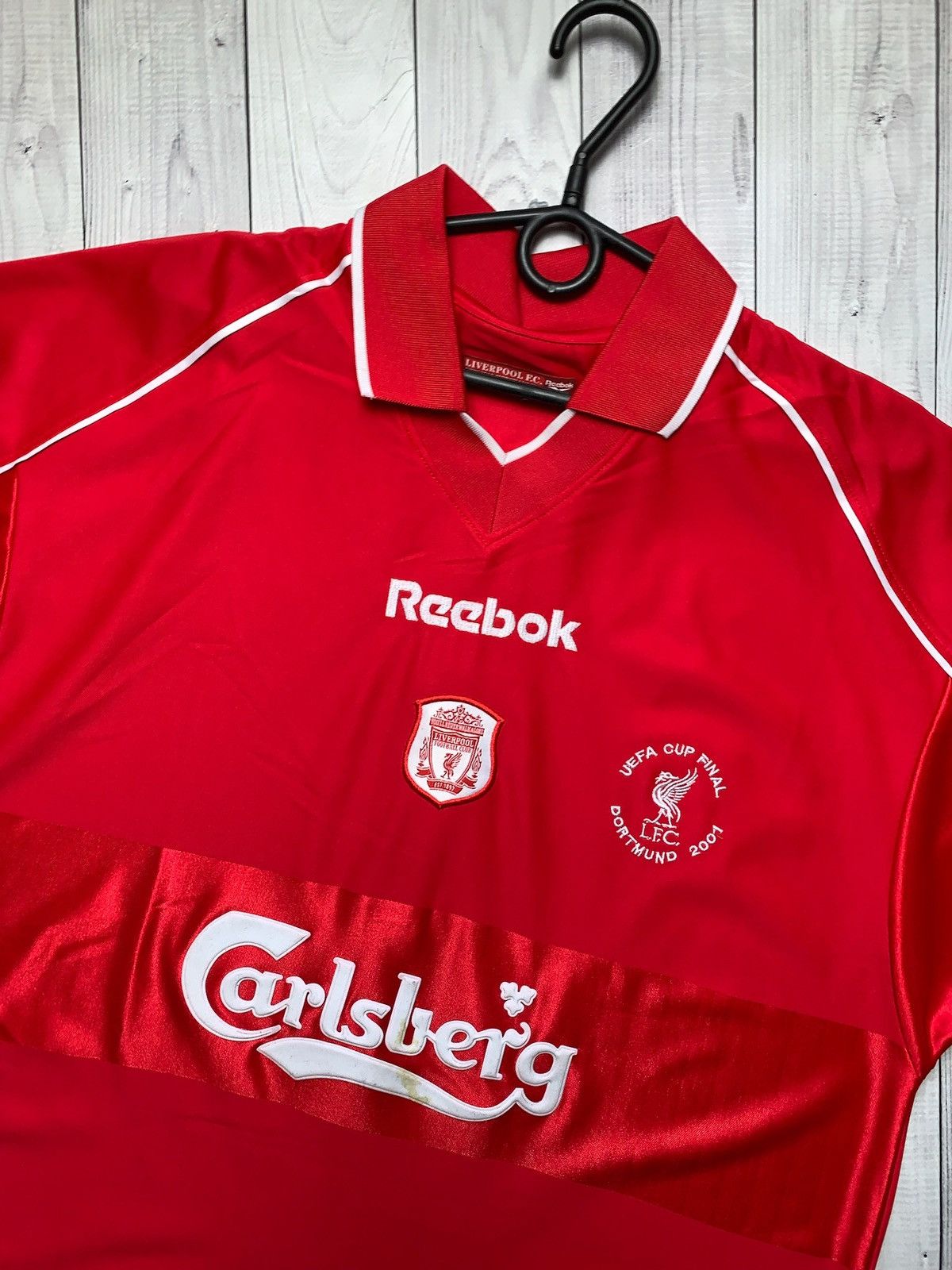 Vintage Vintage Liverpool soccer jersey size L 9 Fowler Reebok UEFA Size US L / EU 52-54 / 3 - 3 Thumbnail