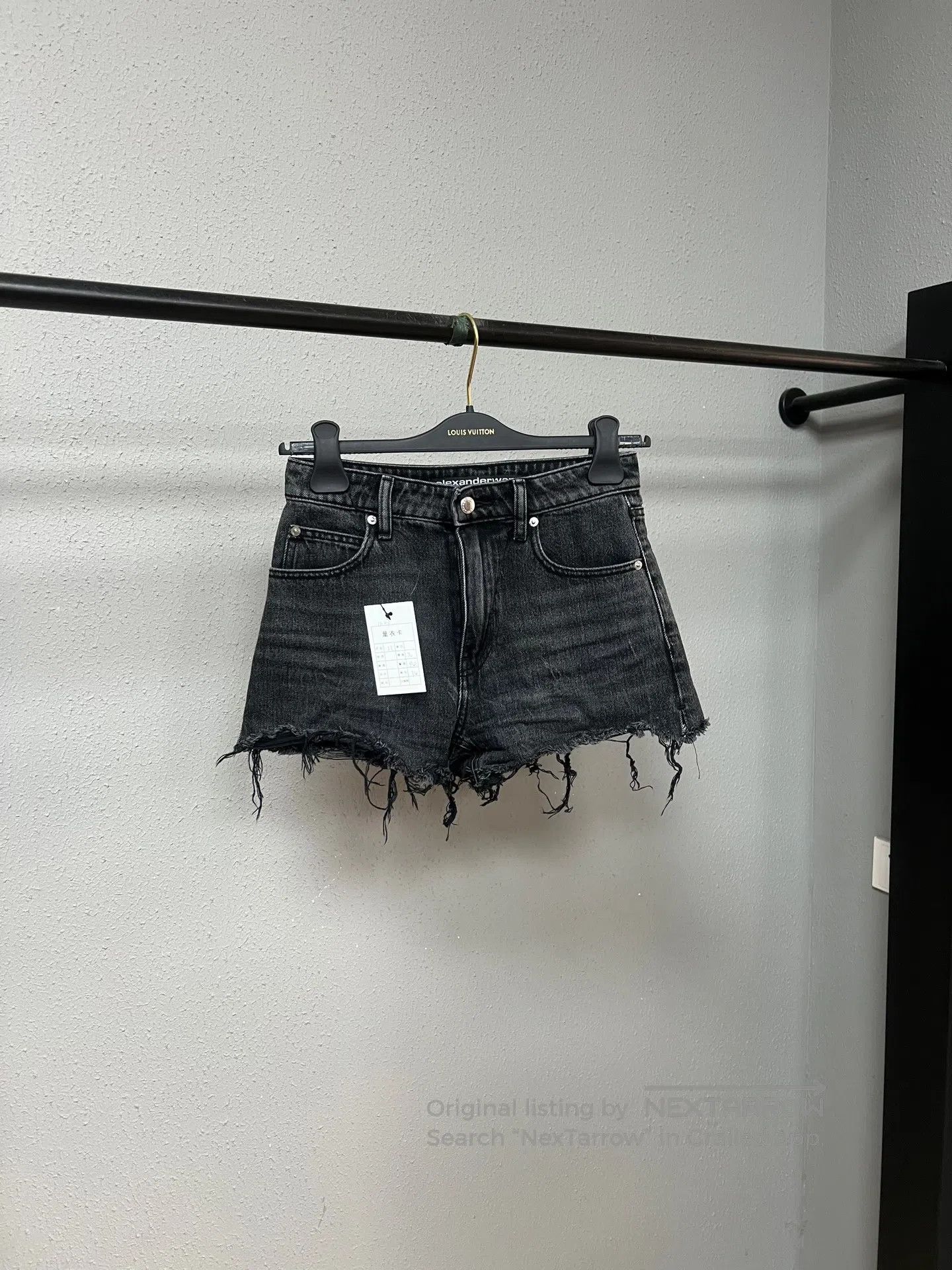 Alexander Wang Alexander Wang Back Embossed Logo Destroyed Shorts| Size 4XL / US 24-26 - 2 Thumbnail