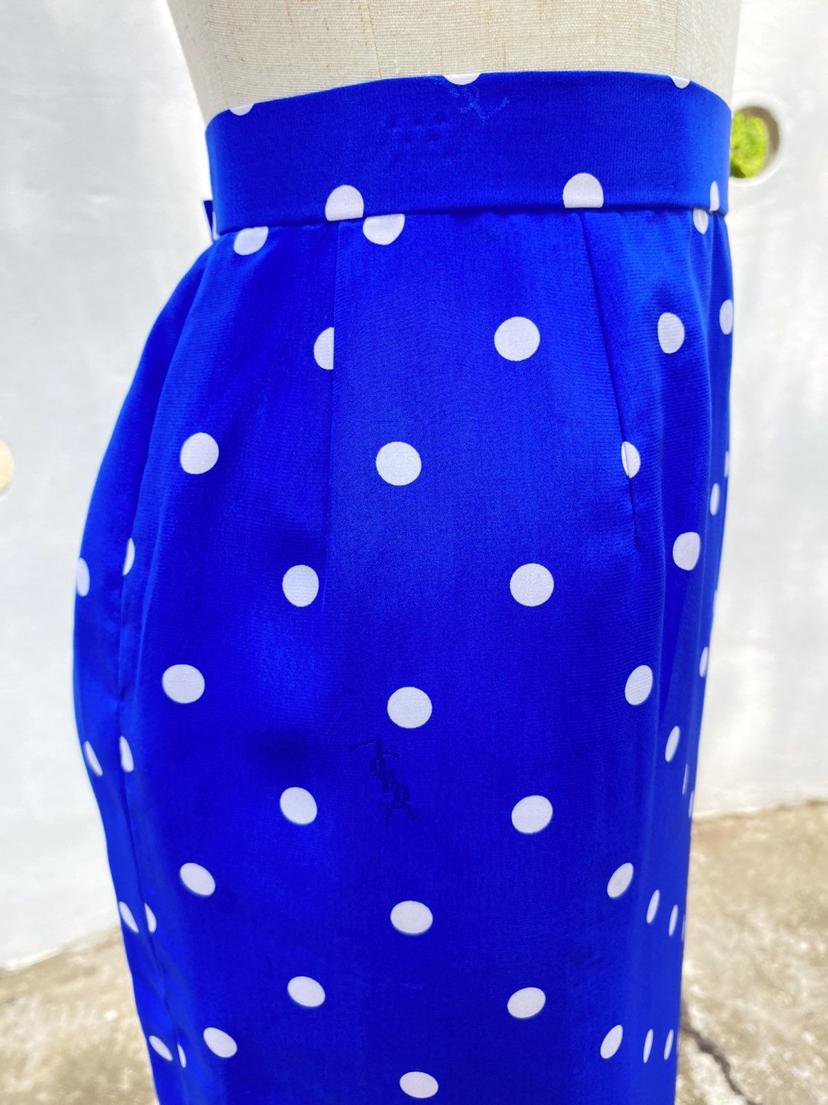 Yves Saint Laurent YSL vintage polka dot skirt