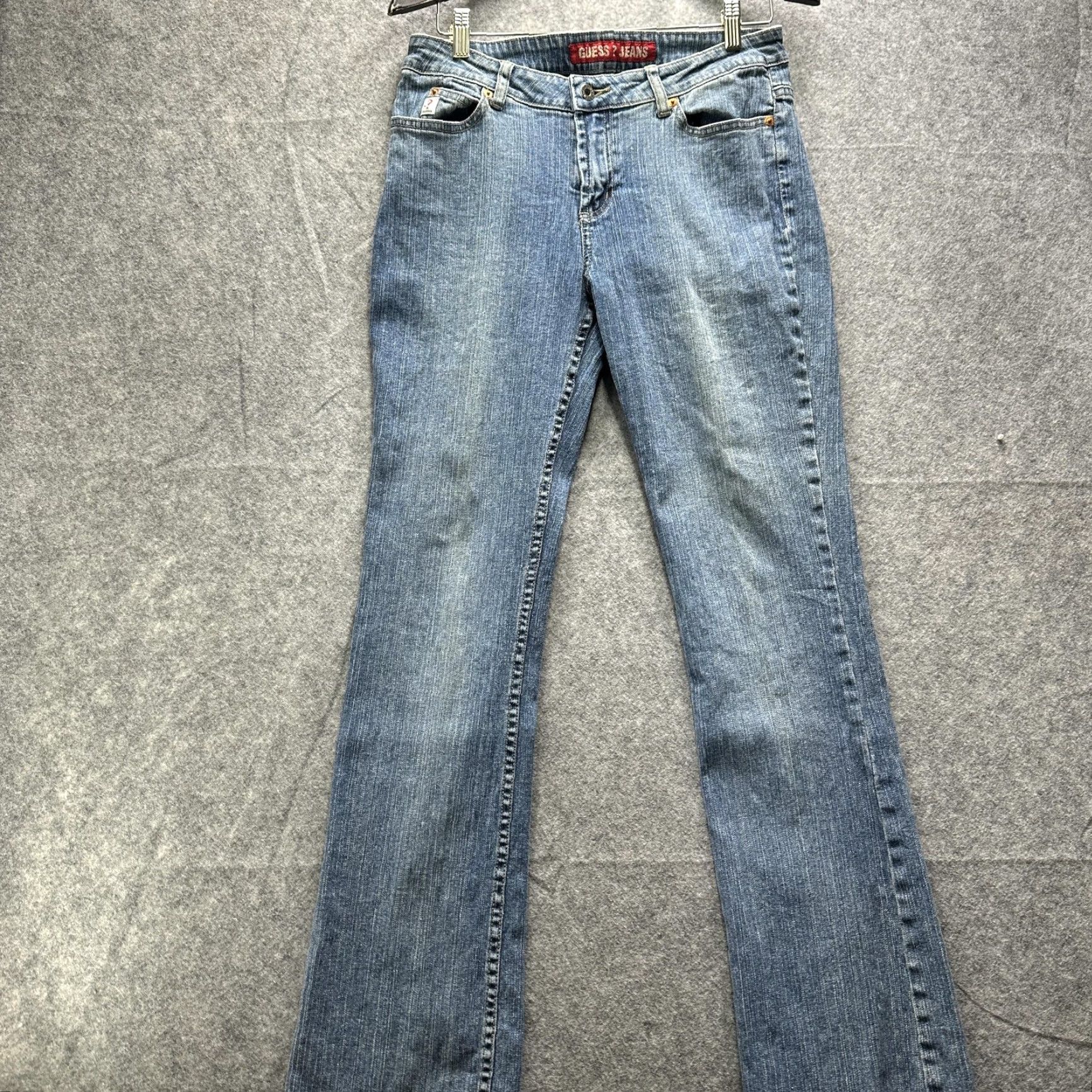 Guess VINTAGE GUESS Jeans Womens Bootcut Denim Blue Medium Wash Mid Rise 32x32 Logo 90s Size 24" / US 00 / IT 34 - 3 Thumbnail