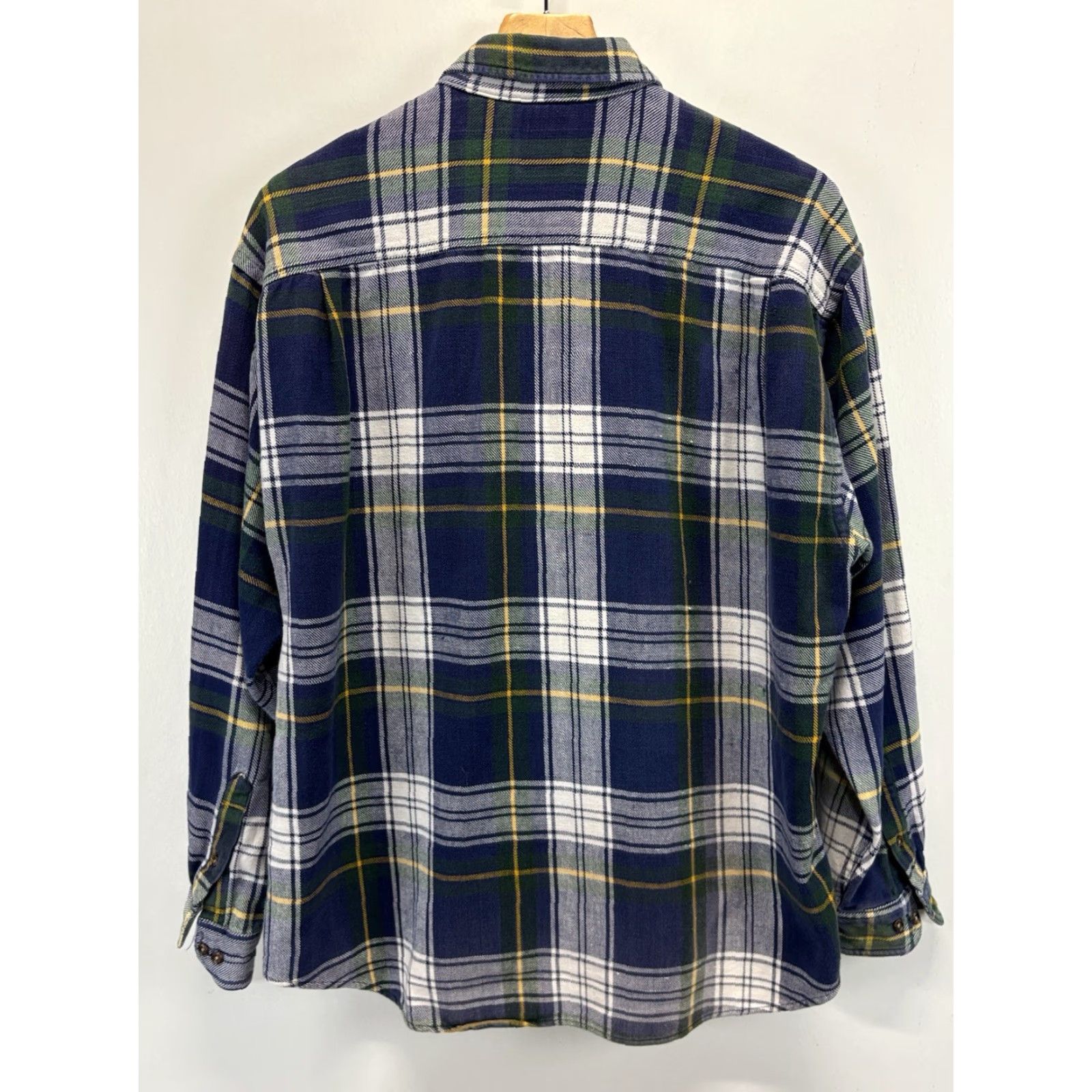 Gap VINTAGE Gap Heavyweight Flannel Shirt Men’s XL Blue Plaid 2 Pocket Grunge Read Size US XL / EU 56 / 4 - 3 Thumbnail