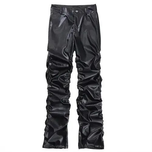 Jean Pu Leather Pants Size US 32 / EU 48 - 2 Thumbnail