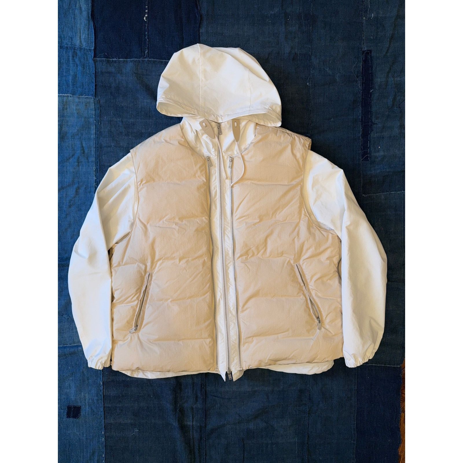 Jil Sander $3,950 Jil Sander White/Beige Layered Jacket/Vest - L Size US L / EU 52-54 / 3 - 1 Thumbnail