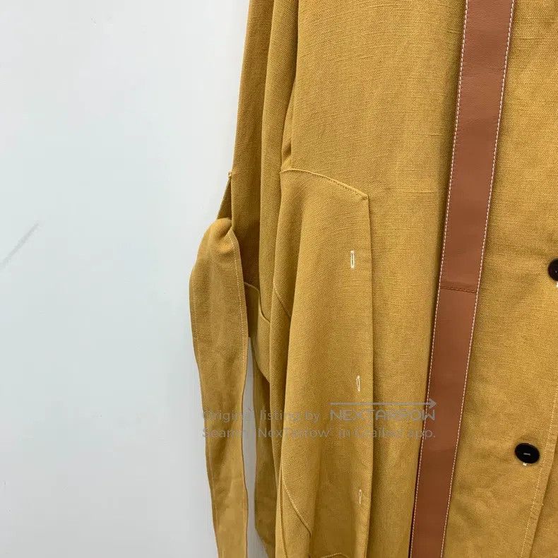 Loewe Loewe Orange Sheepskin Leather Asymmetrical Trench Coat Size XXS / US 00 / IT 34 - 4 Thumbnail