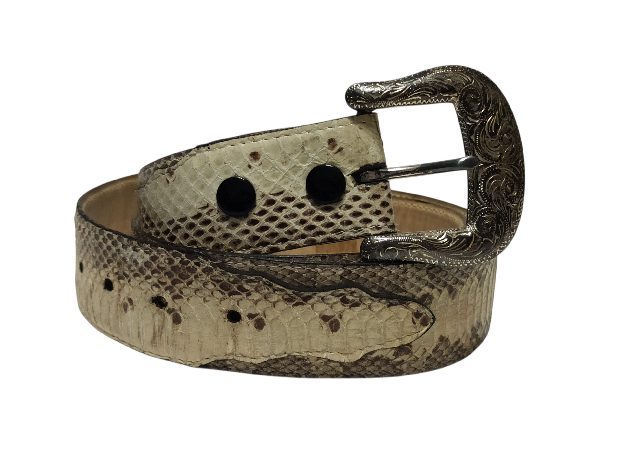 Leather Vintage Python Snakeskin Western Belt 90s Size ONE SIZE - 1 Thumbnail