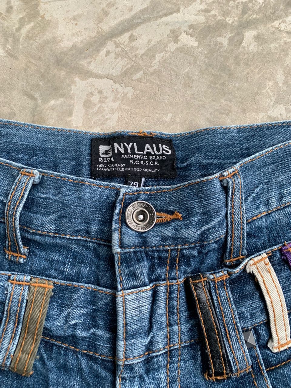 Designer × Japanese Brand Double Waist Crazy Lightning Wash Jeans Size US 32 / EU 48 - 6 Thumbnail