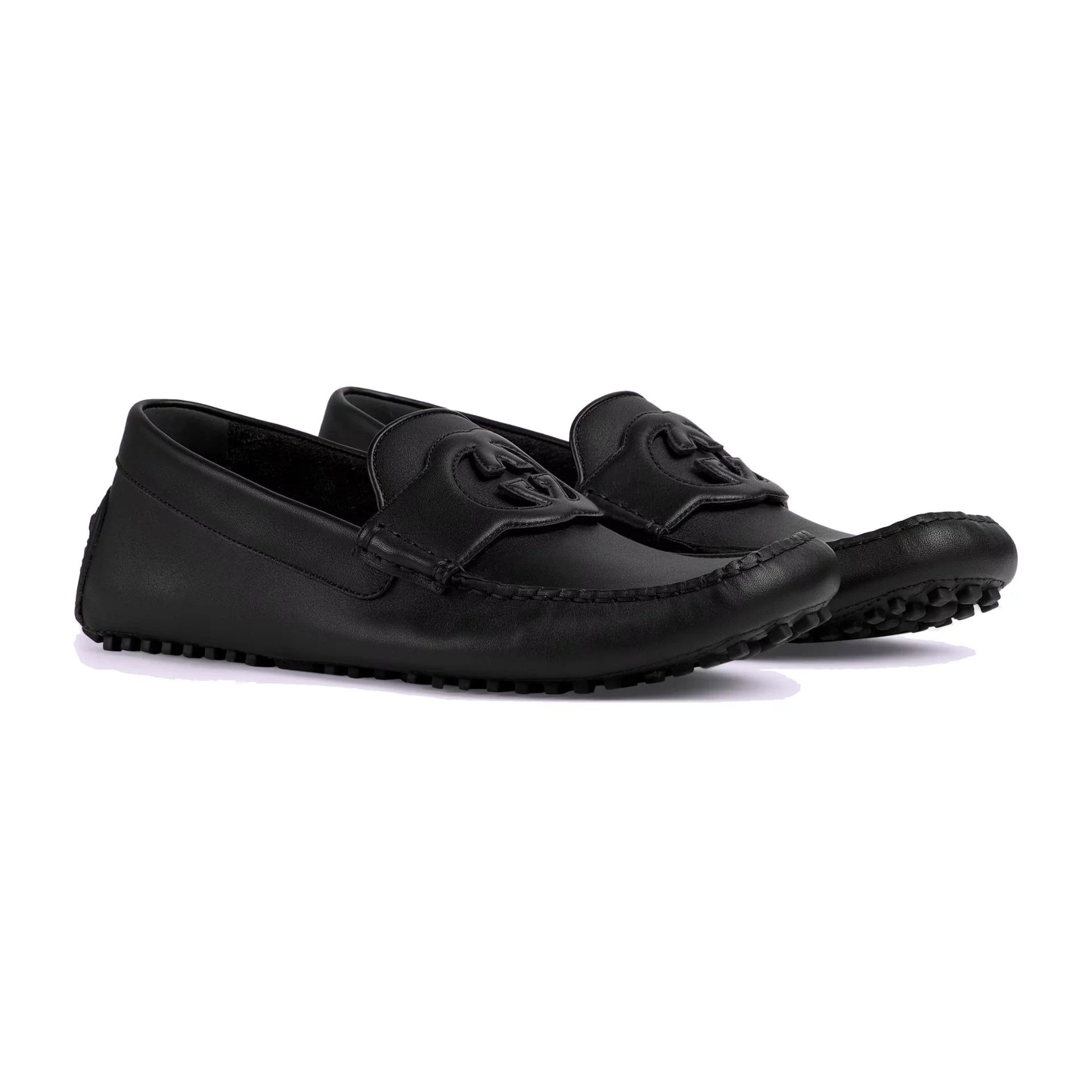 Gucci o1s1wg111025 Interlocking G Driver Shoes in Black Size US 11 / EU 44 - 2 Thumbnail