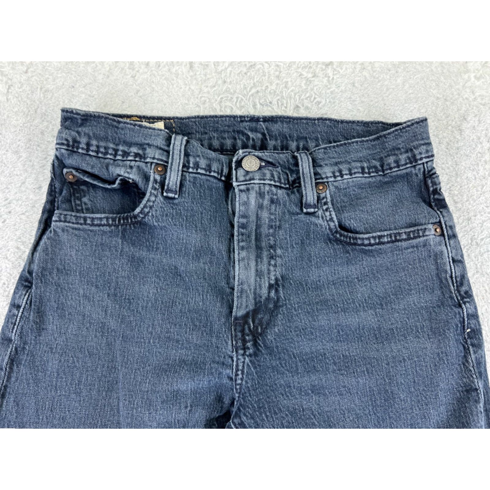Levi's Levi's Jeans Men Slim 29 Blue Denim 502 Straight 5-Pocket Cotton Blend Regular Waist 28x28 Vintage No N/A Size US 29 - 4 Thumbnail