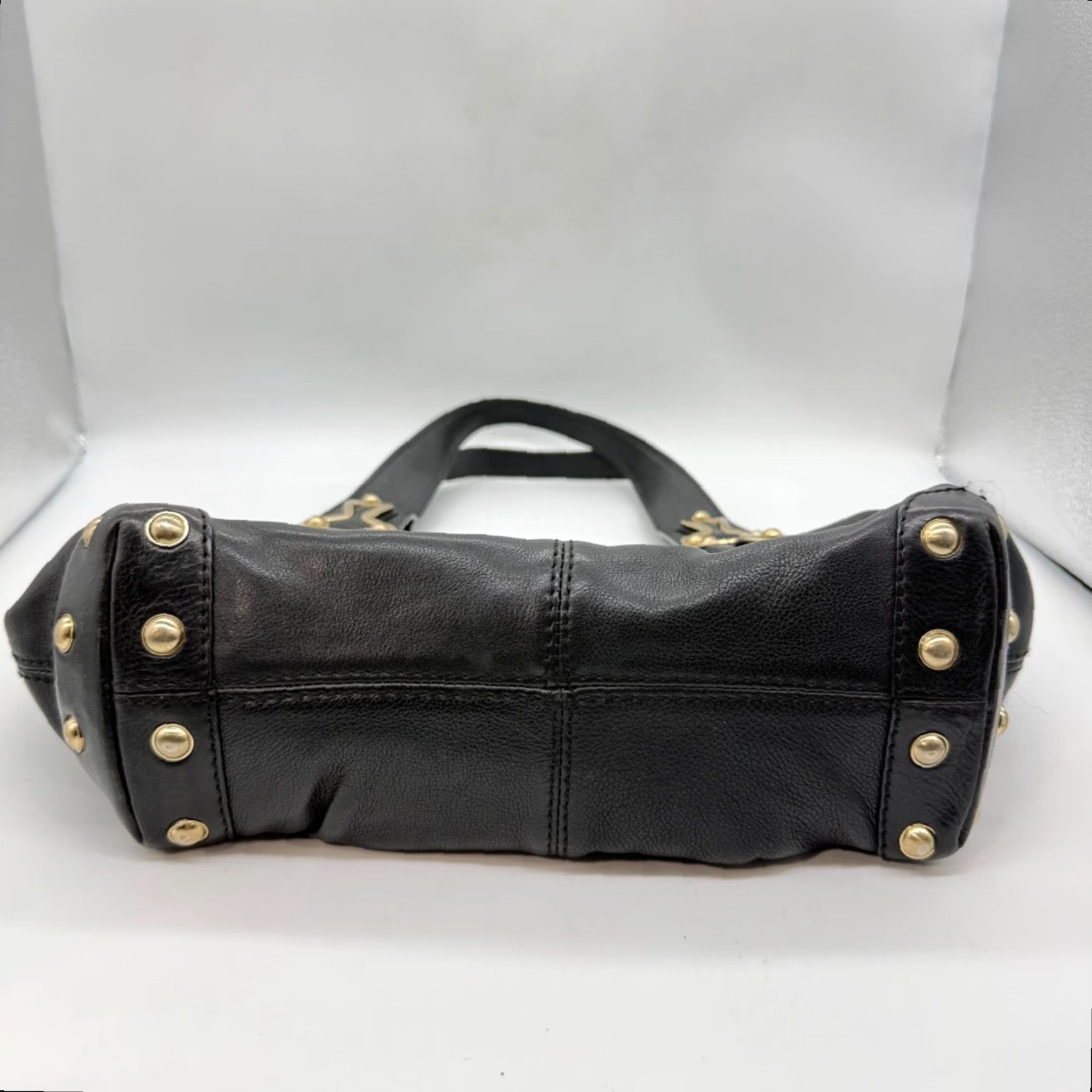 Michael Kors Michael Kors Black Pebble Leather Tote Bag Purse Gold Tone Hardware Double Strap Tote Women XS? Size ONE SIZE - 5 Thumbnail