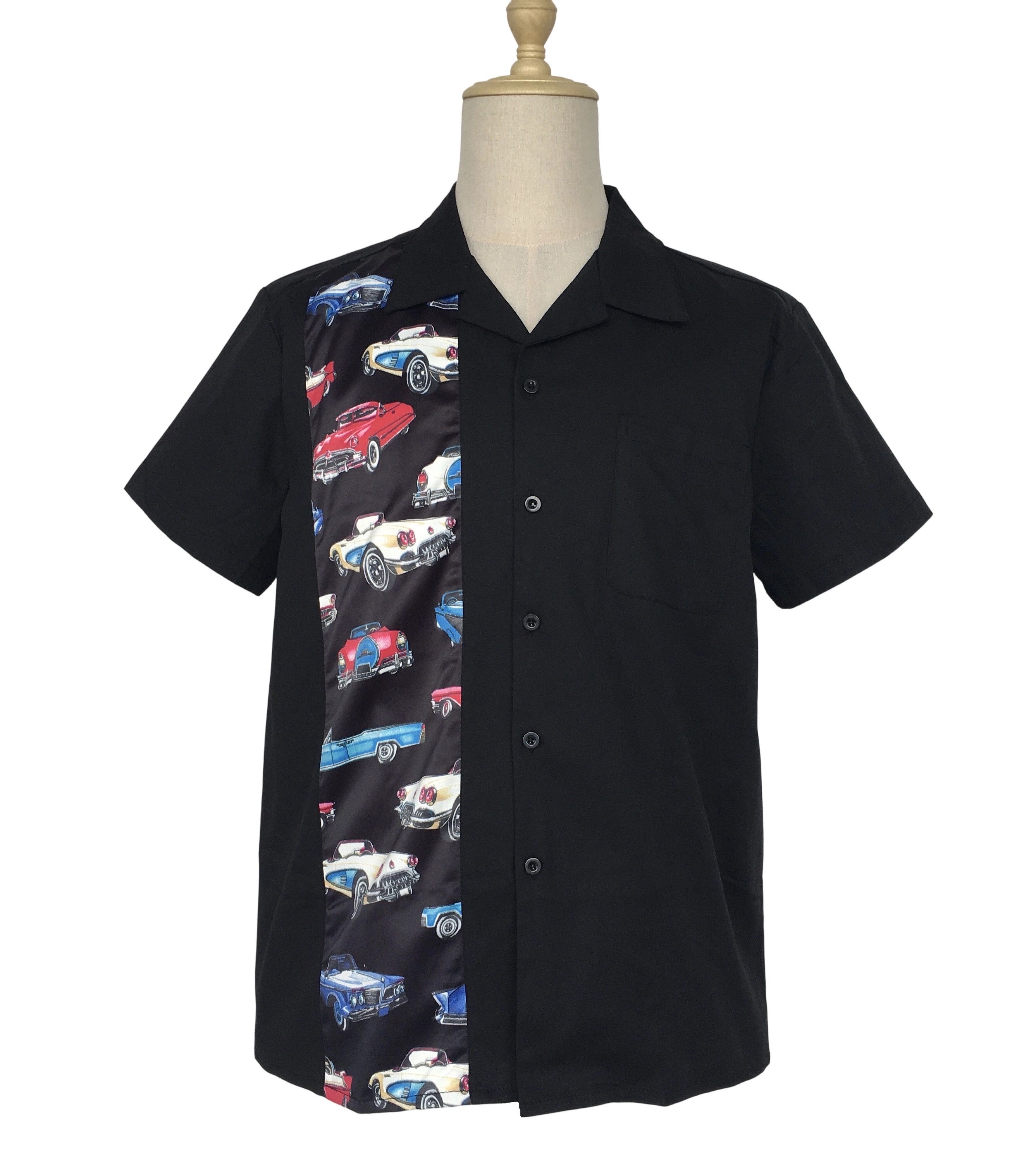 Other Men's Casual Shirts 1950's Retro Vintage Tops Cars Pattern Size US L / EU 52-54 / 3 - 1 Thumbnail