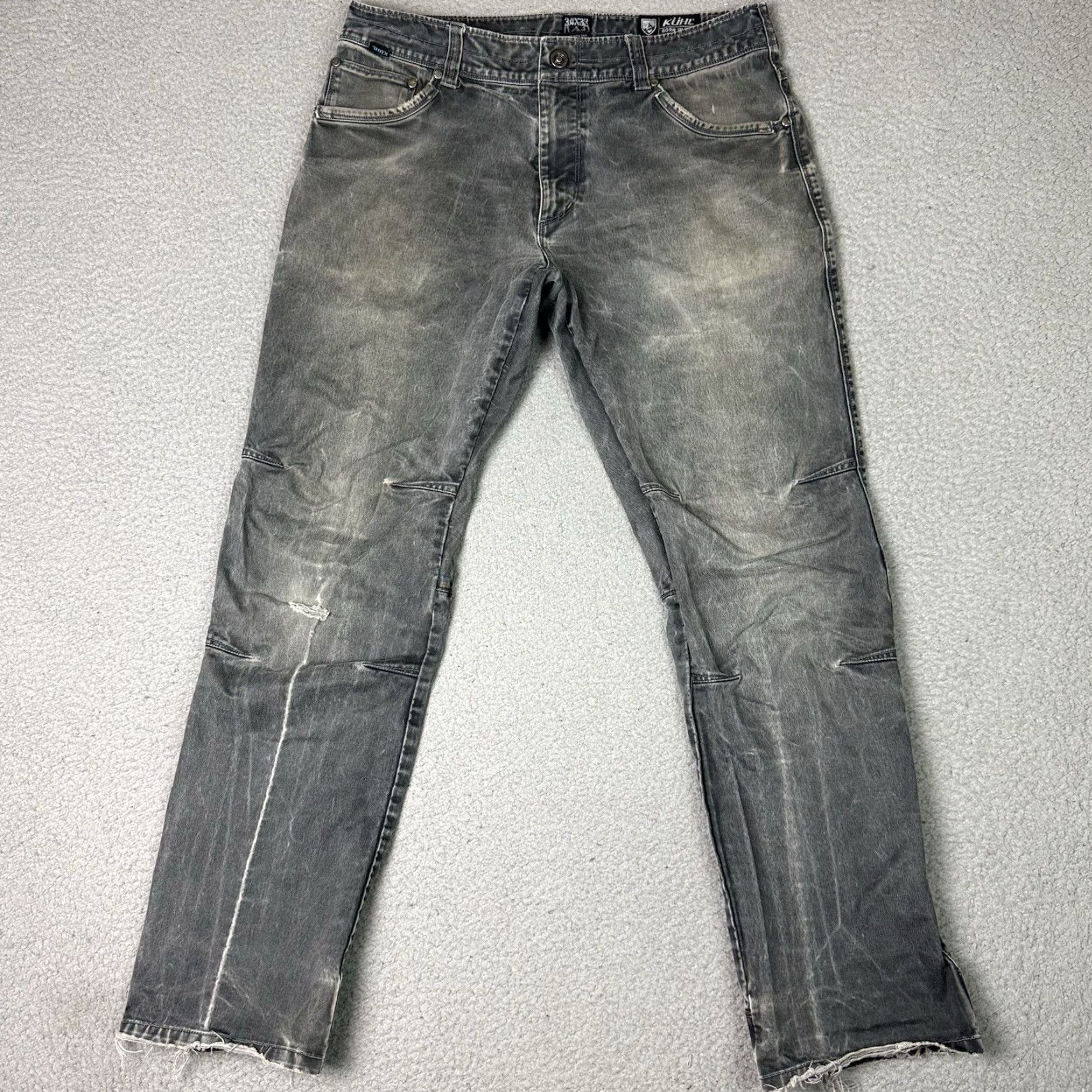 Vintage Kuhl Rydr Pants Mens 34x32 Gray Vintage Patina Dye Hiking Outdoors Distressed Size US 34 / EU 50 - 2 Thumbnail