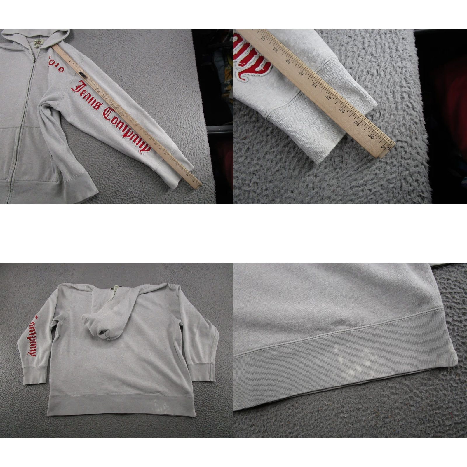 Polo Ralph Lauren VINTAGE Polo Ralph Lauren Polo Jeans Co Hoodie 3XLT Gray Embroidered Logo Zipper Full Zip Mens Shirt Size US XXL / EU 58 / 5 - 8 Thumbnail