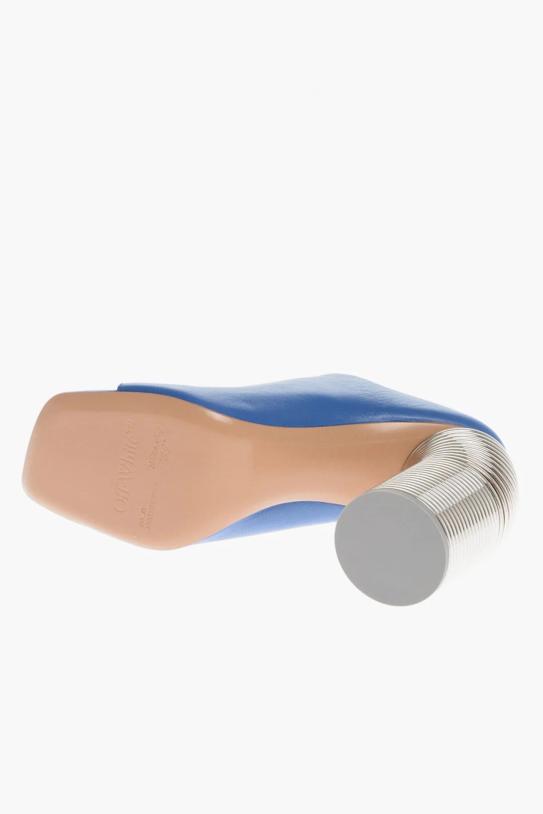Off-White og1mm0426 Leather Open-Toe Mules in Blue Size US 7 / IT 37 - 5 Thumbnail
