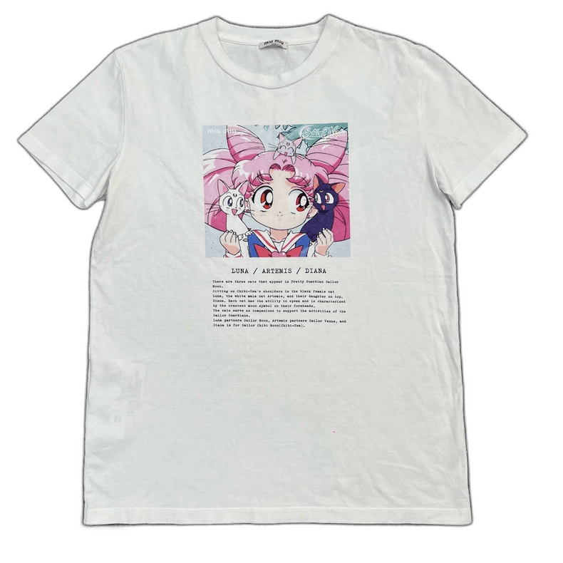 Miu Miu Miumiu Sailor Moon Graphic Short Sleeve Shirt Size M / US 6-8 / IT 42-44 - 1 Thumbnail