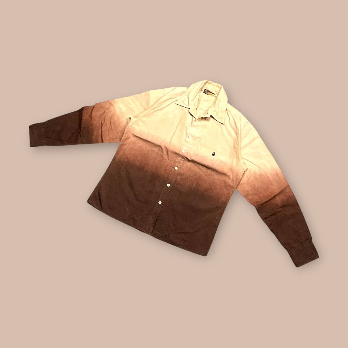 OG2000's Bape Gradient Brown L/S Button up Shirt