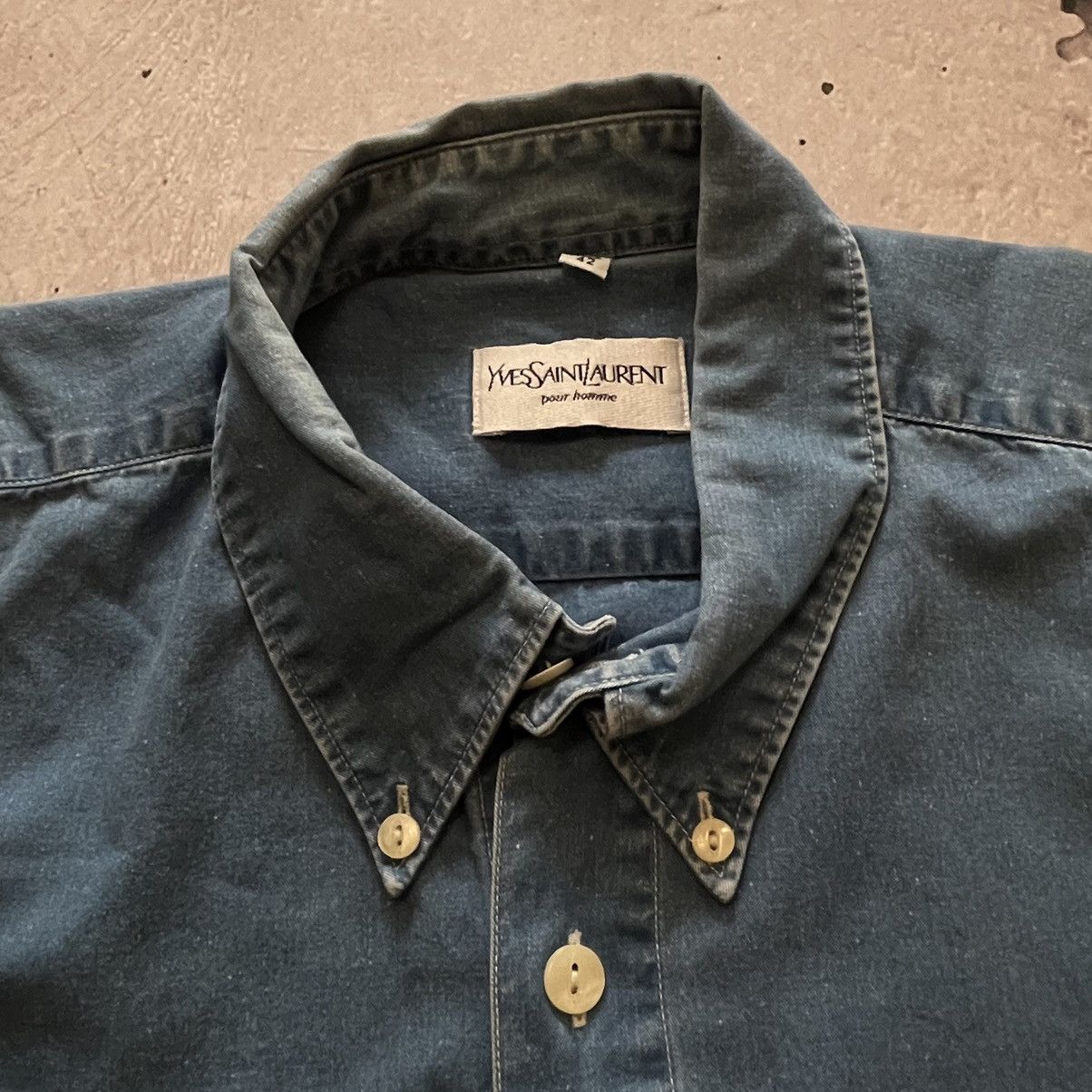 Vintage × Yves Saint Laurent 90’s Jeans YSL Shirt Denim Summer YSL Tee Size US XXL / EU 58 / 5 - 10 Thumbnail