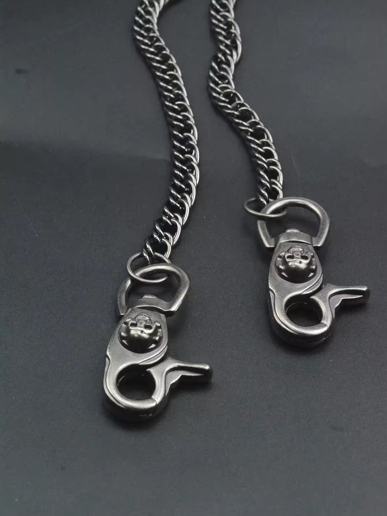 Other Double Pirate Skull Head Clip Jeans Chain Size ONE SIZE - 4 Thumbnail