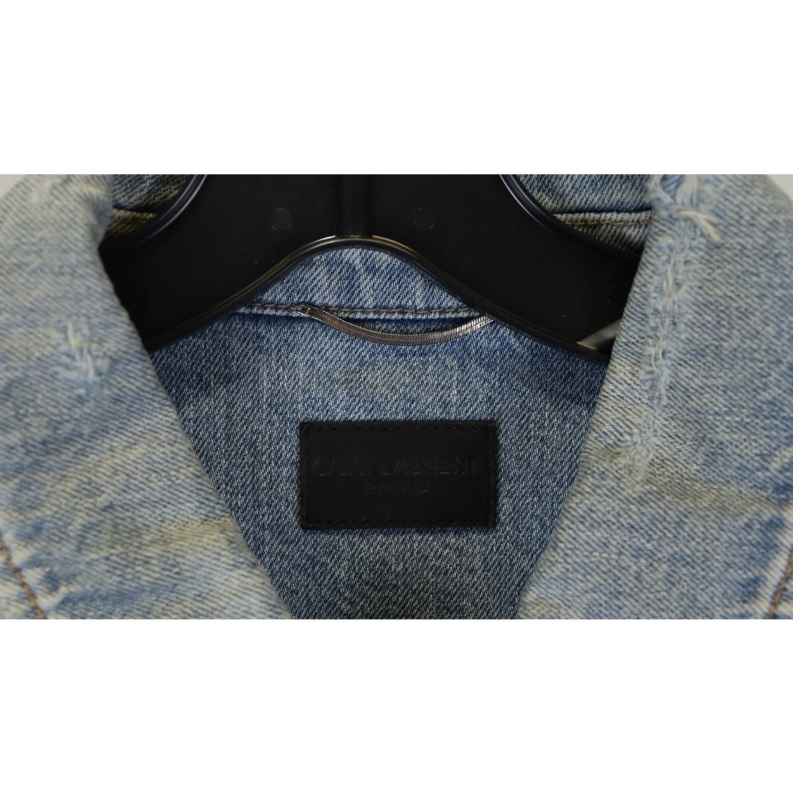 Saint Laurent Paris o1rshd1 Classic Denim Jacket in Sky Blue Size US L / EU 52-54 / 3 - 3 Thumbnail