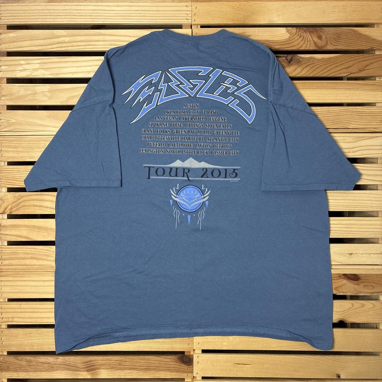 Gildan Eagles Tour 2015 Blue Band Tee Size 2XL Size US XXL / EU 58 / 5 - 2 Thumbnail
