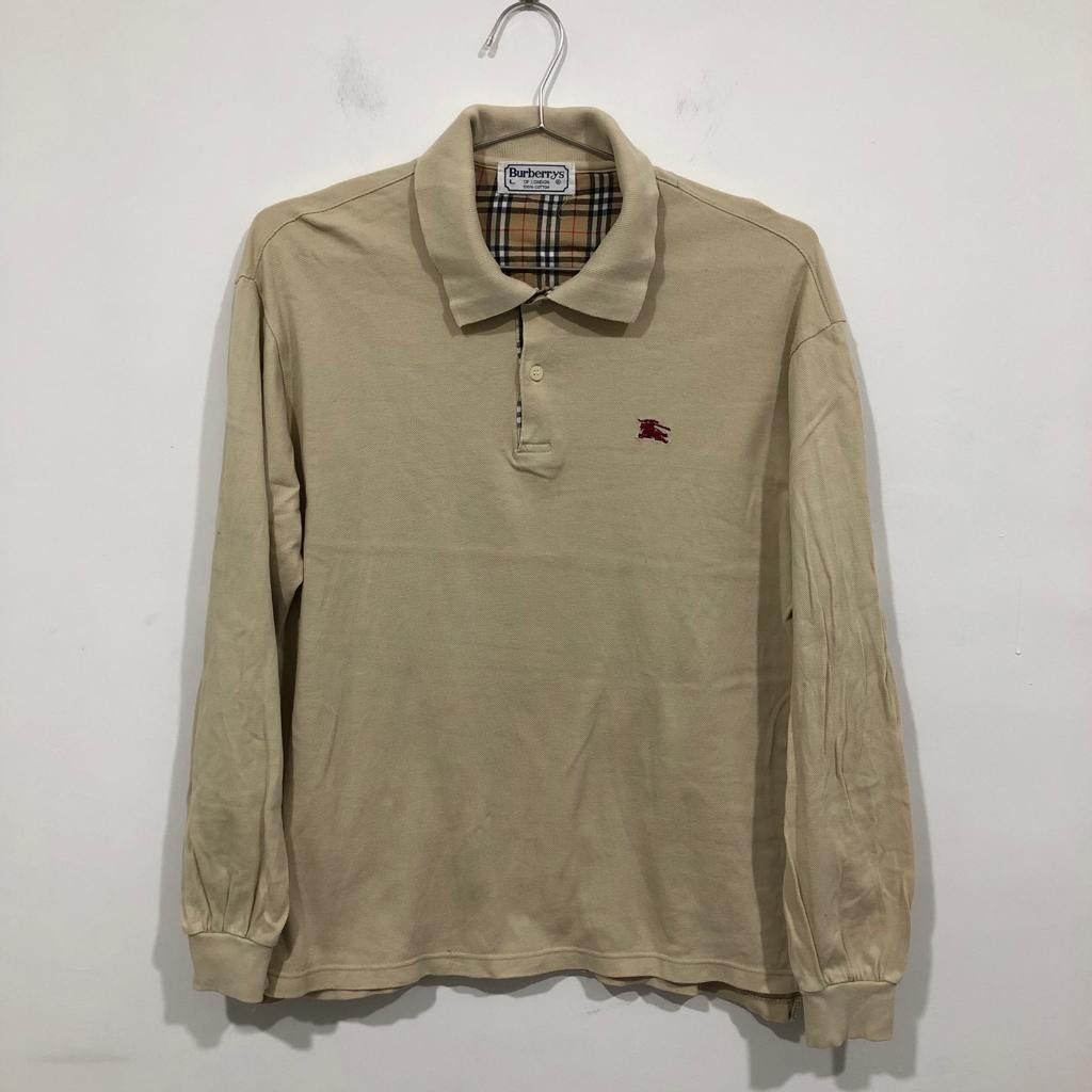 Burberry Vintage Burberrys of London L/S Polo Tee Size US L / EU 52-54 / 3 - 1 Thumbnail