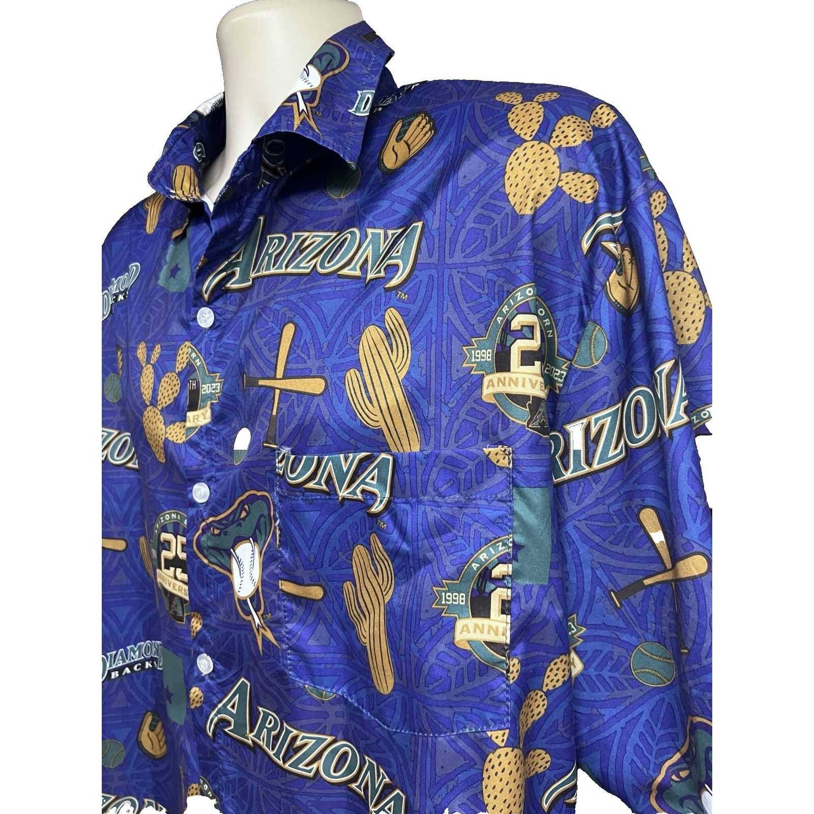 Budweiser Arizona Diamondbacks MLB Baseball Hawaiian Button Shirt XL Size US XL / EU 56 / 4 - 5 Thumbnail