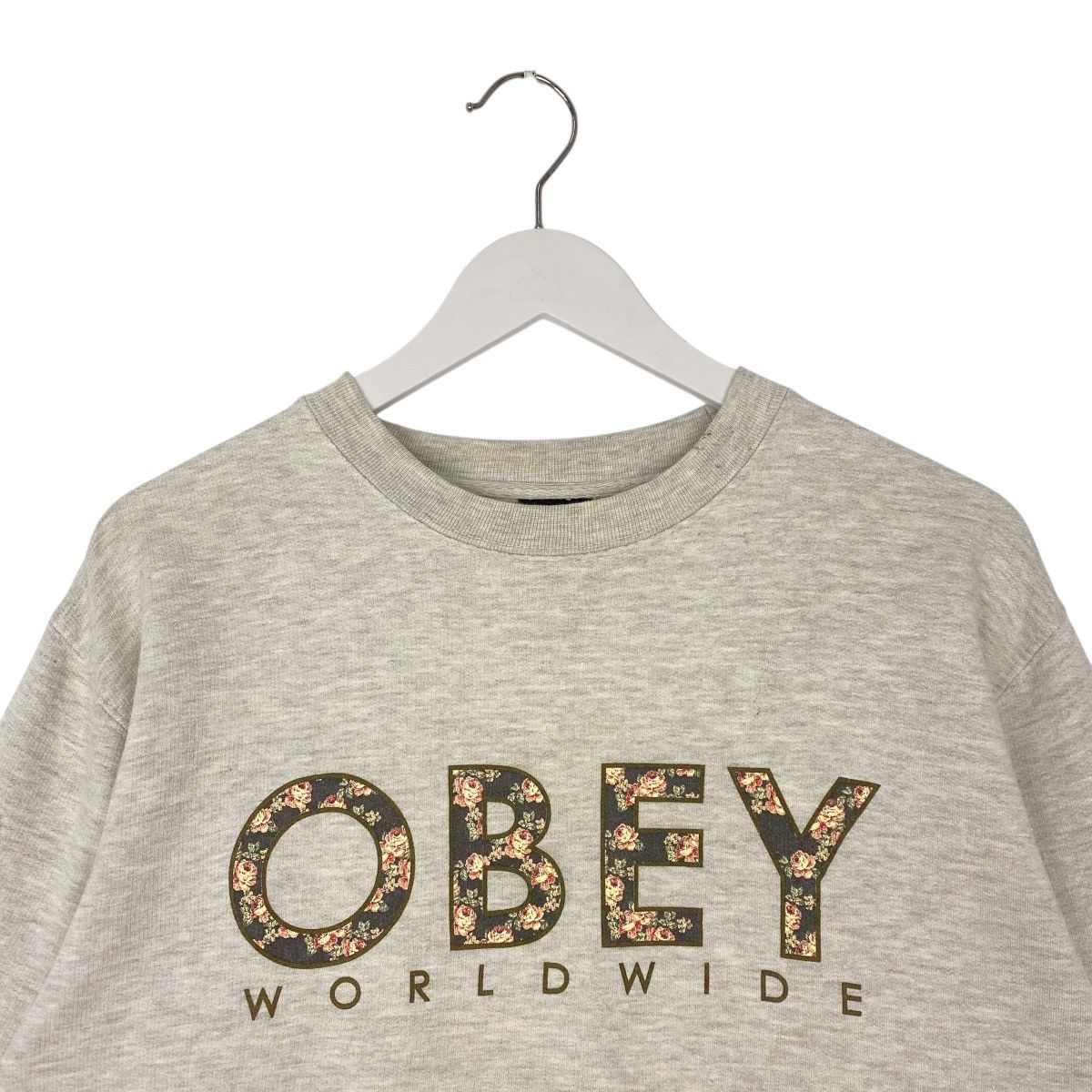 Vintage Vintage Obey Worldwide Sweatshirt Crewneck Beige Women SizeM Size M / US 6-8 / IT 42-44 - 4 Thumbnail