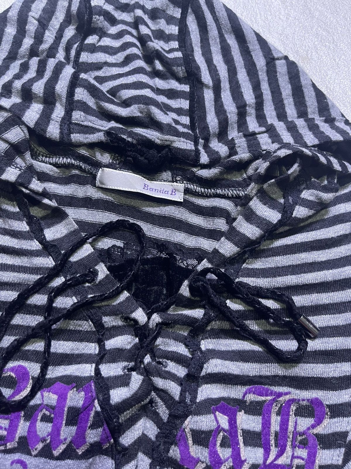 Japanese Brand Y2K BANILA B hoodies triped motif Size US S / EU 44-46 / 1 - 4 Thumbnail