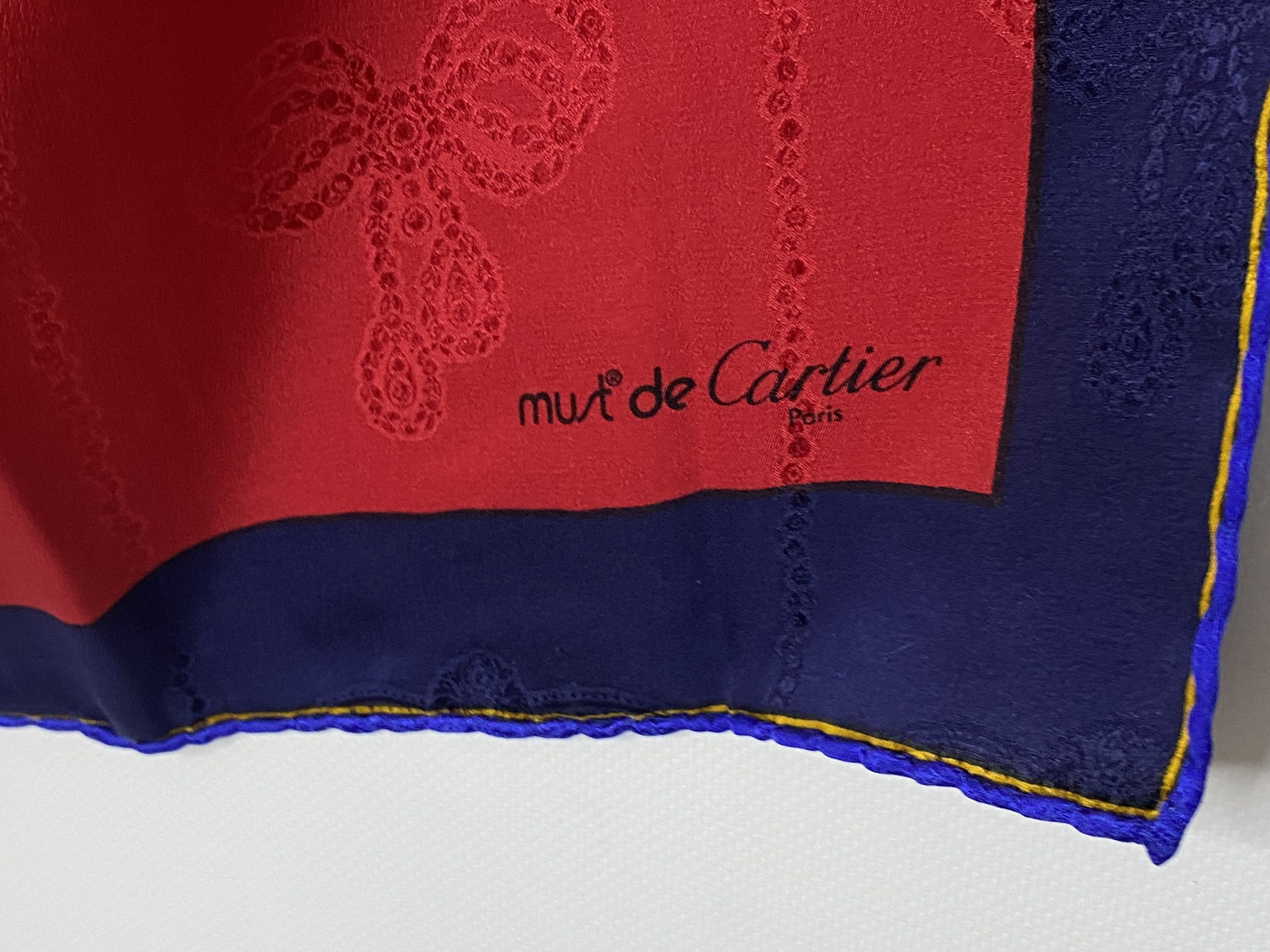 Cartier CARTIER PARIS JEWELRY LARGE HAND ROLLED SILK SCARF Size ONE SIZE - 2 Thumbnail