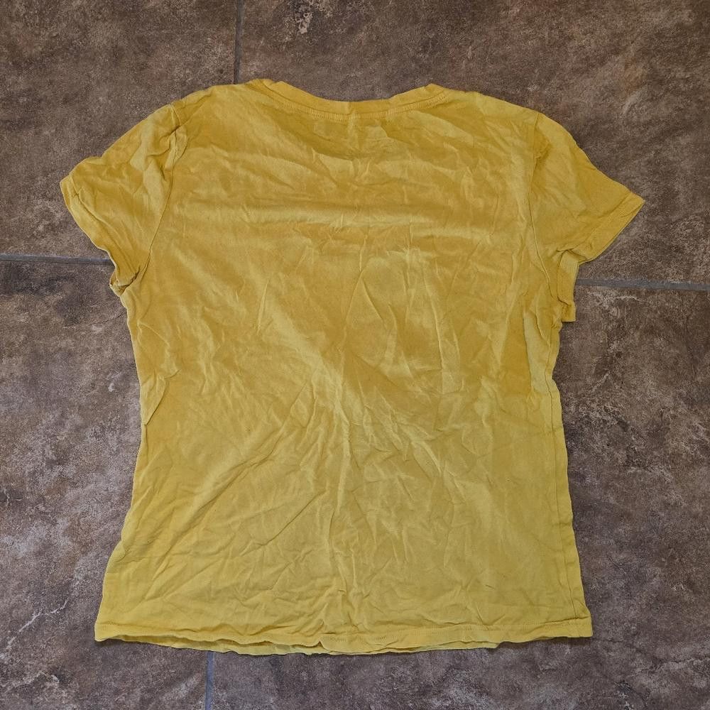 Shein Mustard Black Heart SHEIN Short Sleeve Size L / US 10 / IT 46 - 2 Thumbnail