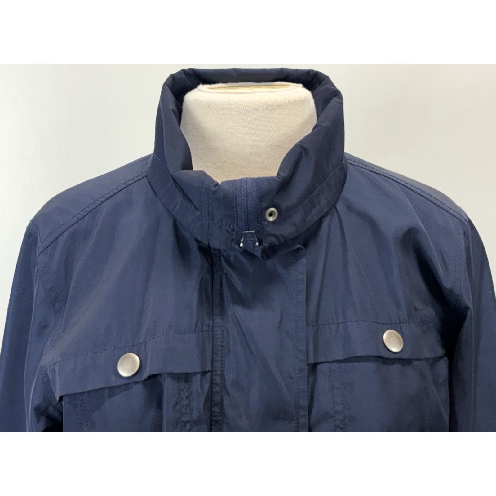 Coldwater Creek COLDWATER CREEK Women's Anorak Jacket Windbreaker Lightweight PM Petites Blue Fall Spring Size M / US 6-8 / IT 42-44 - 5 Thumbnail