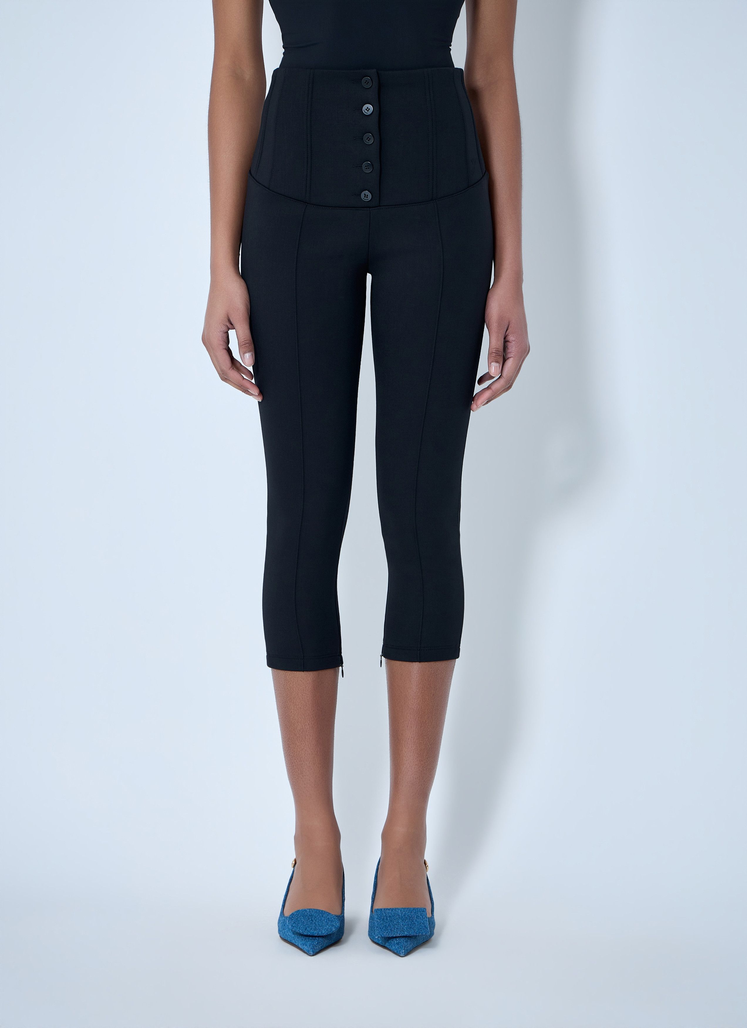 Jacquemus High-Waisted Buttoned Cycling Pants Size 30" / US 8 / IT 44 - 1 Thumbnail