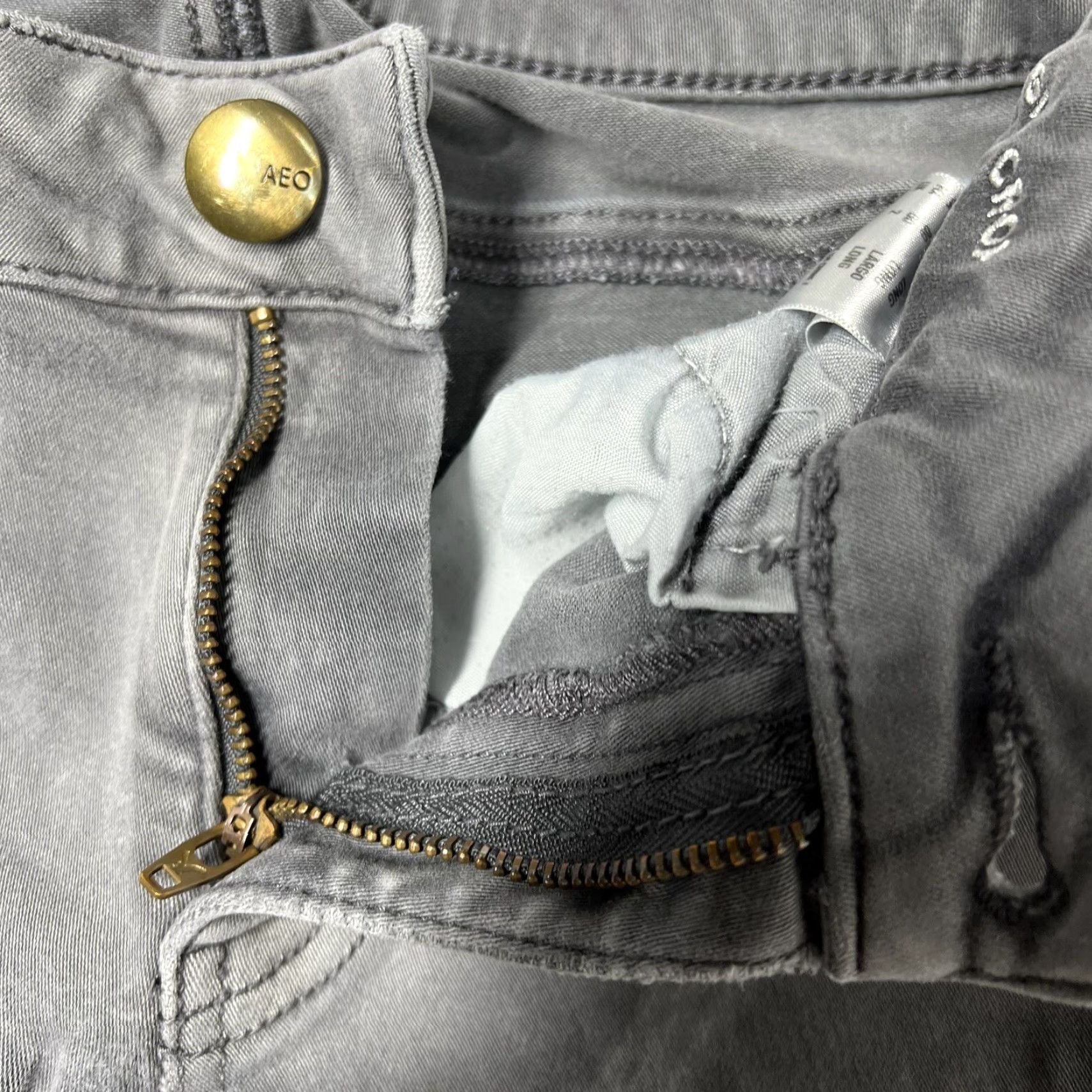 American Eagle Outfitters American Eagle Outfitters Jeans Women 00 Gray Skinny Stretch Denim Size 24" / US 00 / IT 34 - 4 Thumbnail