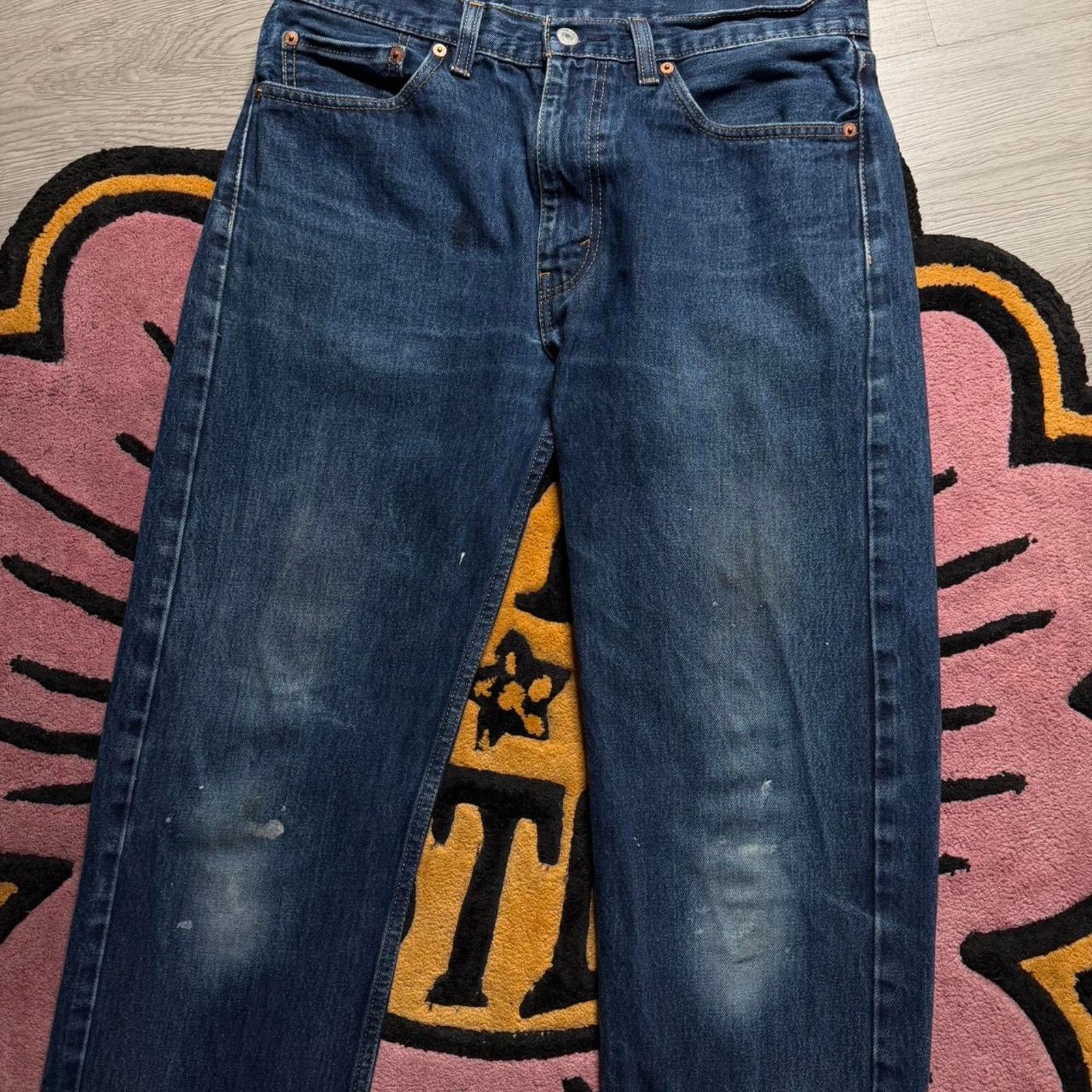 Levi's Levi’s Strauss 505 Regular Straight Fit Denim Jeans 34x34 Size US 34 / EU 50 - 2 Thumbnail